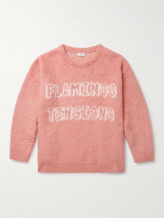 image of Celine Artist Flamingo Tensions Sweater in Pink, Men's (Size XS)