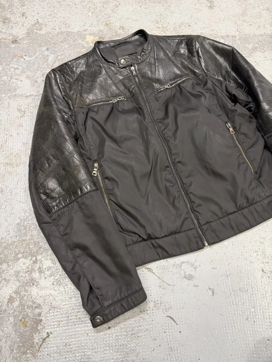 Prada AW2011 Prada Hybrid Leather Black Nylon Jacket Size US L / EU 52-54 / 3 - 6 Thumbnail