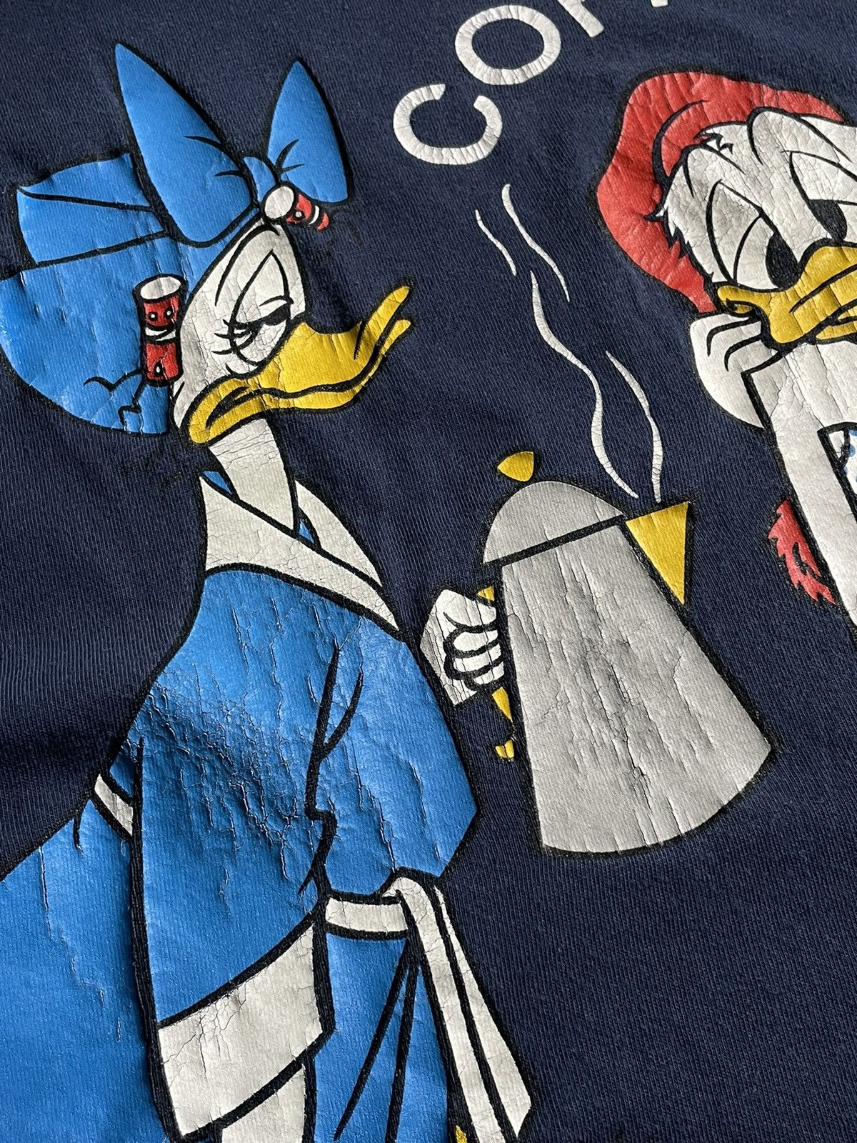 Disney × Vintage Vintage Disney Donald Duck 90’s T-Shirt Coffees Ready RARE Size US L / EU 52-54 / 3 - 5 Thumbnail