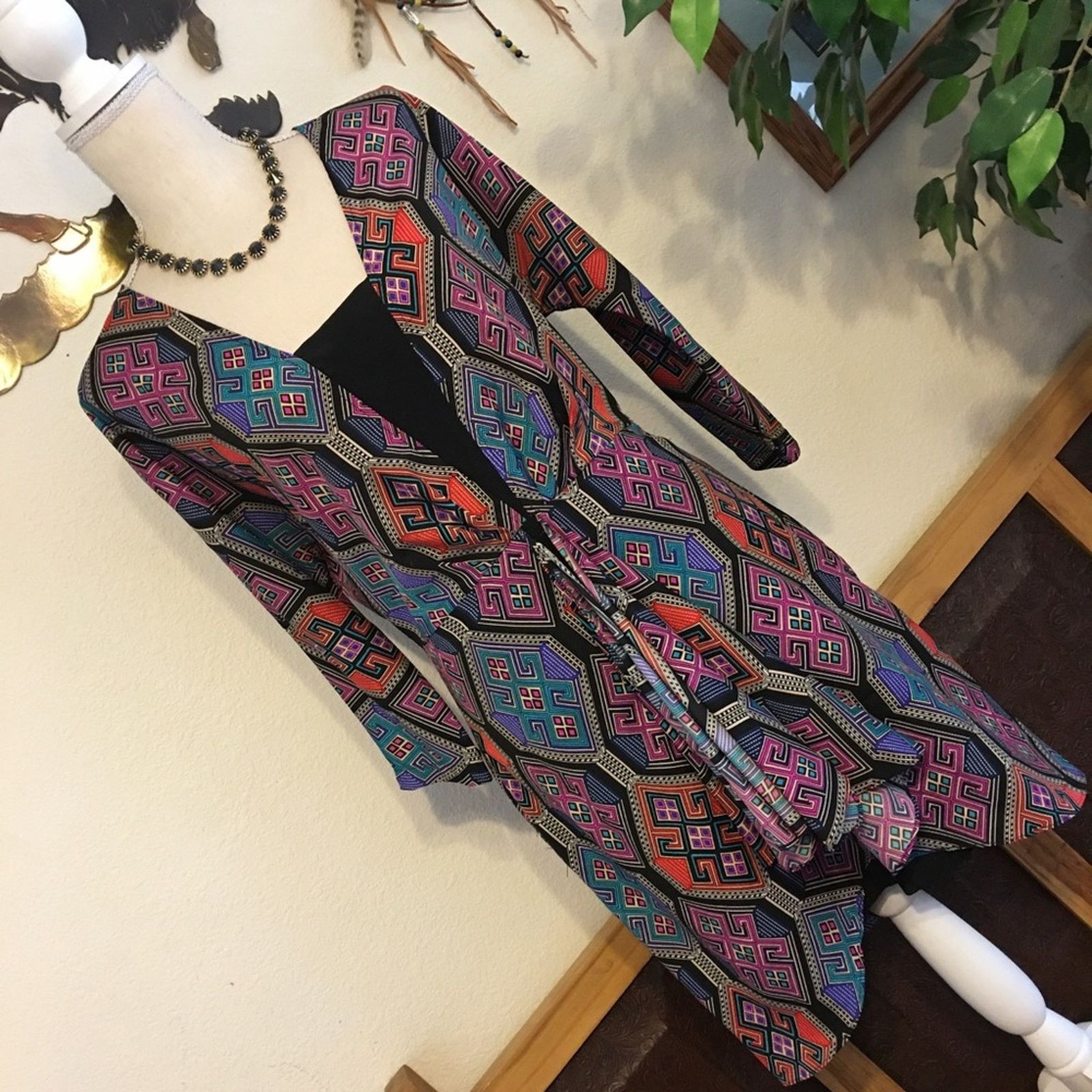 Mara Hoffman Mara Hoffman geometric print silk summer dress Size M / US 6-8 / IT 42-44 - 3 Thumbnail