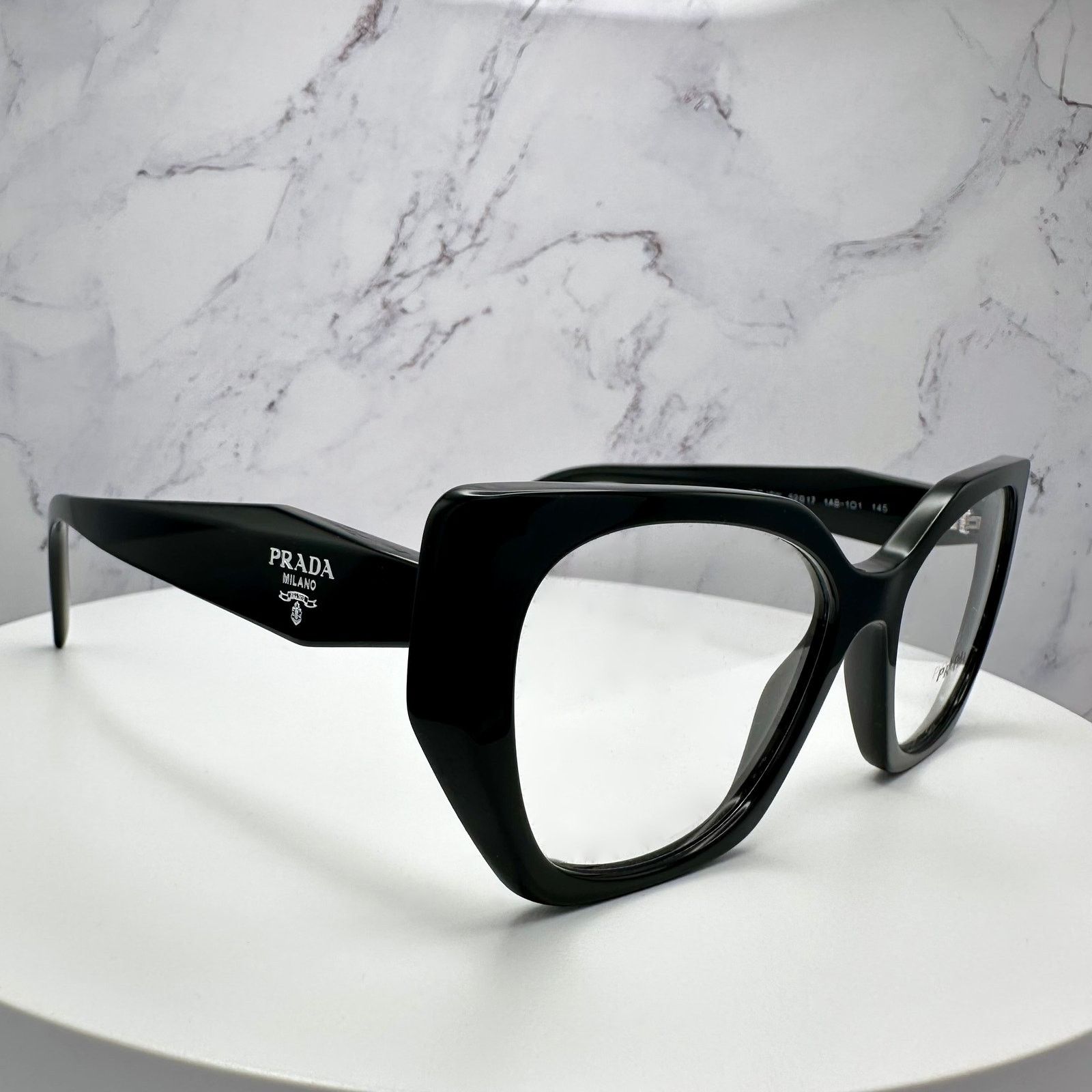 Prada New Prada Eyeglasses Women Black Symbole Logo Glasses 52mm Size ONE SIZE - 3 Thumbnail