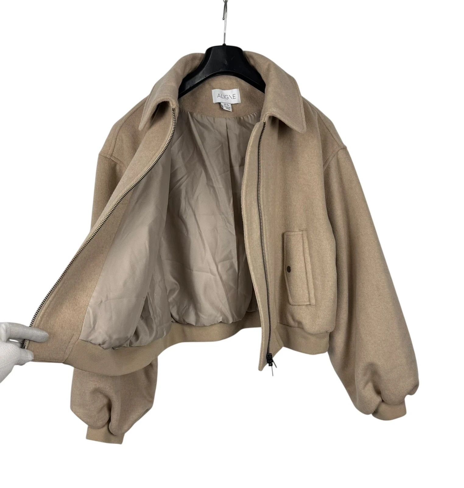 Other Aligne Konnie Wool Bomber Jacket Collared size UK14 Size L / US 10 / IT 46 - 10 Thumbnail