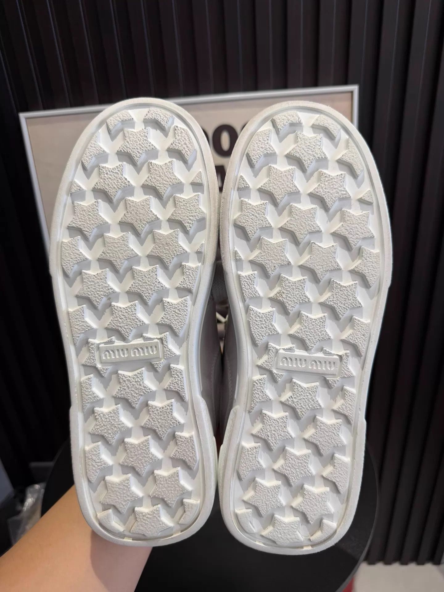 Miu Miu MIU MIU Women's White Leather Distressed Low-Top Sneaker Size US 5.5 / IT 35.5 - 8 Thumbnail