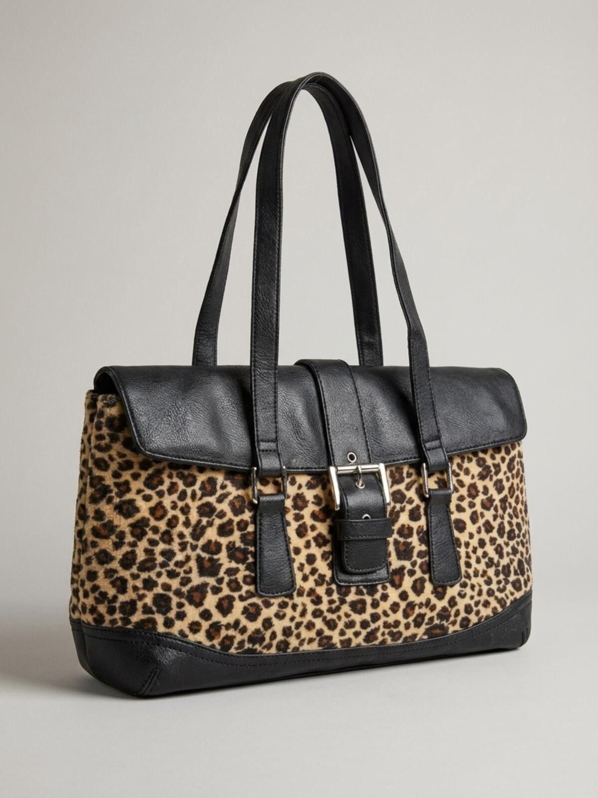 Other Leopard Print Tote Bag with Black Trim Size ONE SIZE - 1 Thumbnail