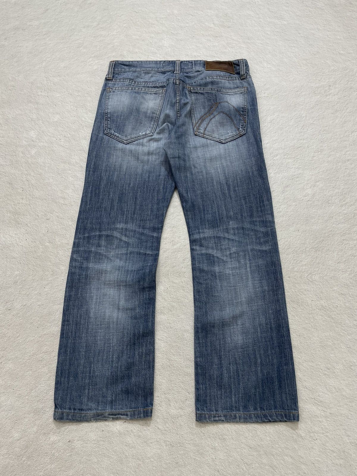 Kapital 00s Japanese Buckaroo Ripped Denim Wash Y2K Ifsix LGB Number Size US 32 / EU 48 - 7 Thumbnail