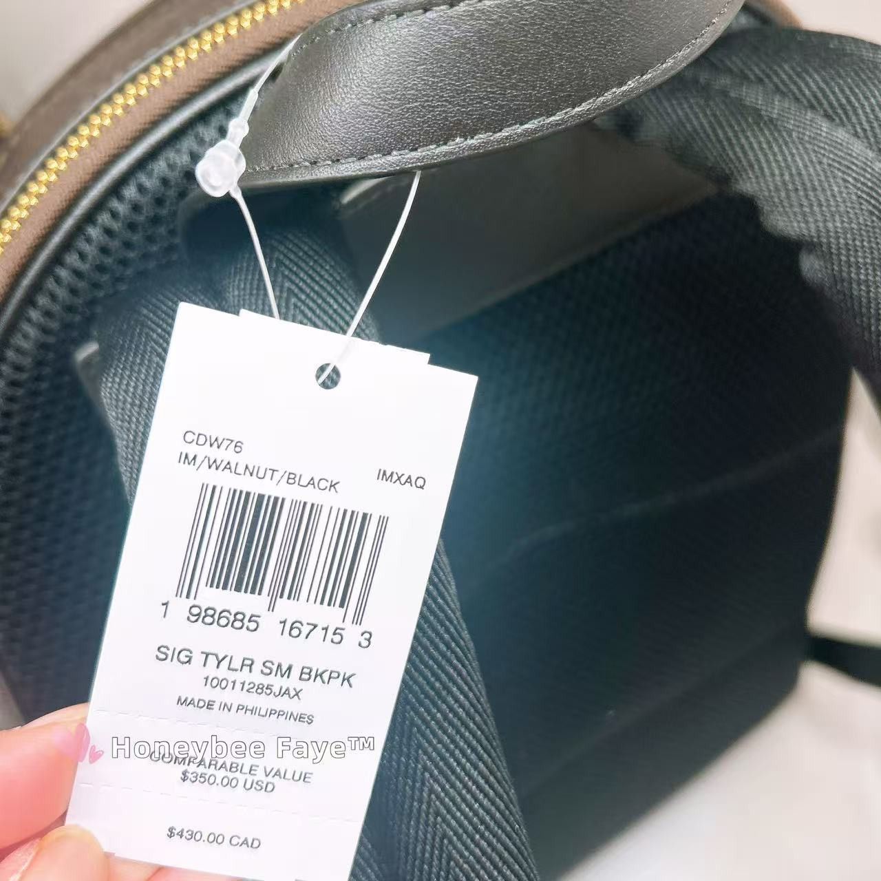 Coach Taylor Small Backpack In Signature Canvas CDW76 Size ONE SIZE - 3 Thumbnail