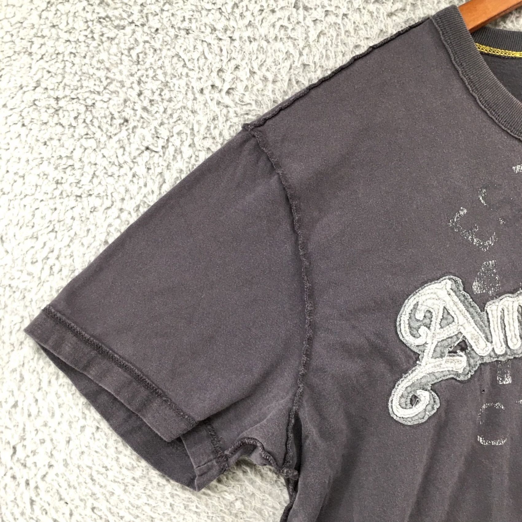 American Eagle Outfitters American Eagle Outfitters Tee Top Womens Small Gray Cotton Short Sleeve Round Neck Pullover Size S / US 4 / IT 40 - 4 Thumbnail