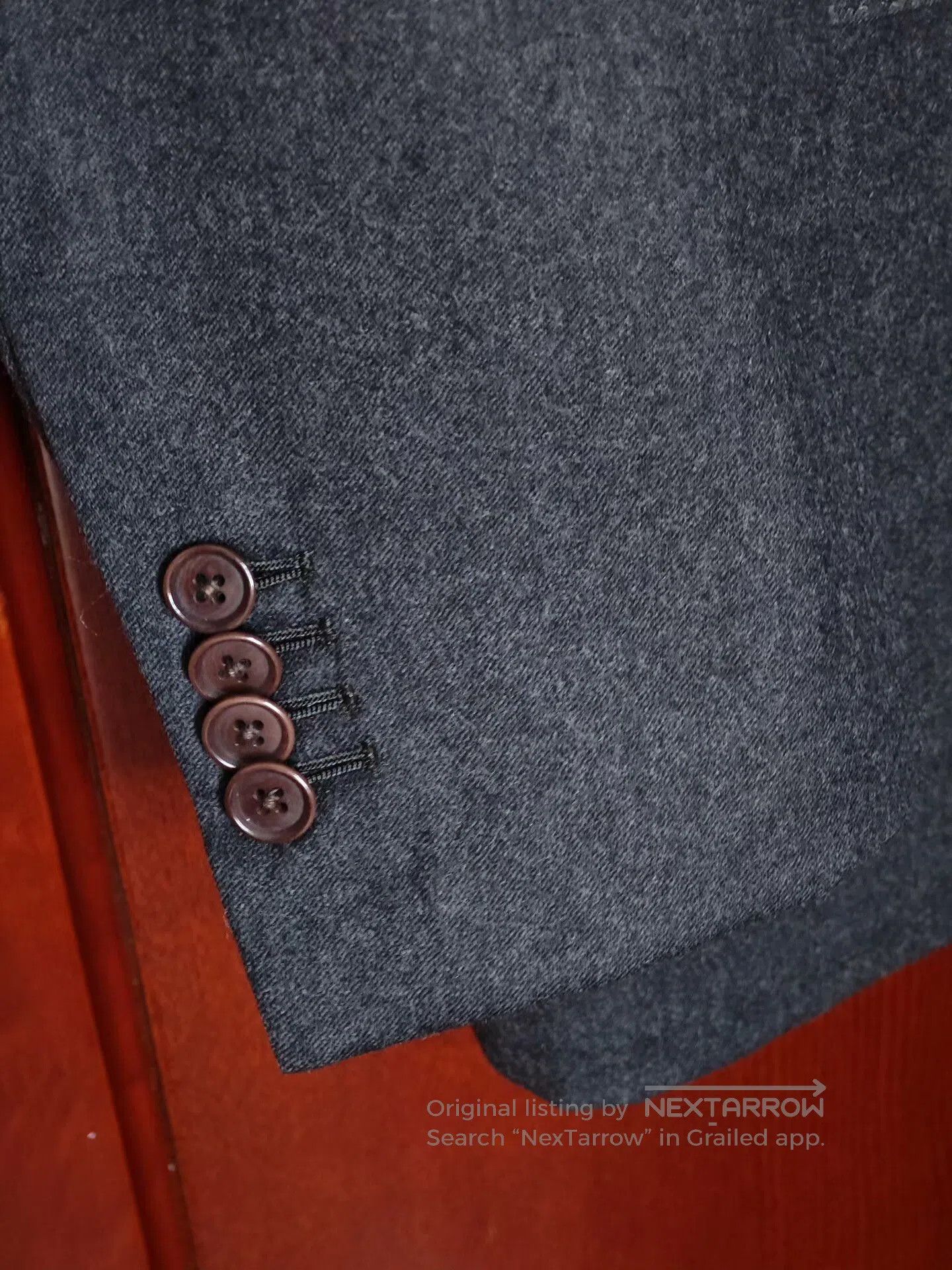 Japanese Brand Custom Italian Wool Blend Suit Jacket. Size US M / EU 48-50 / 2 - 4 Thumbnail