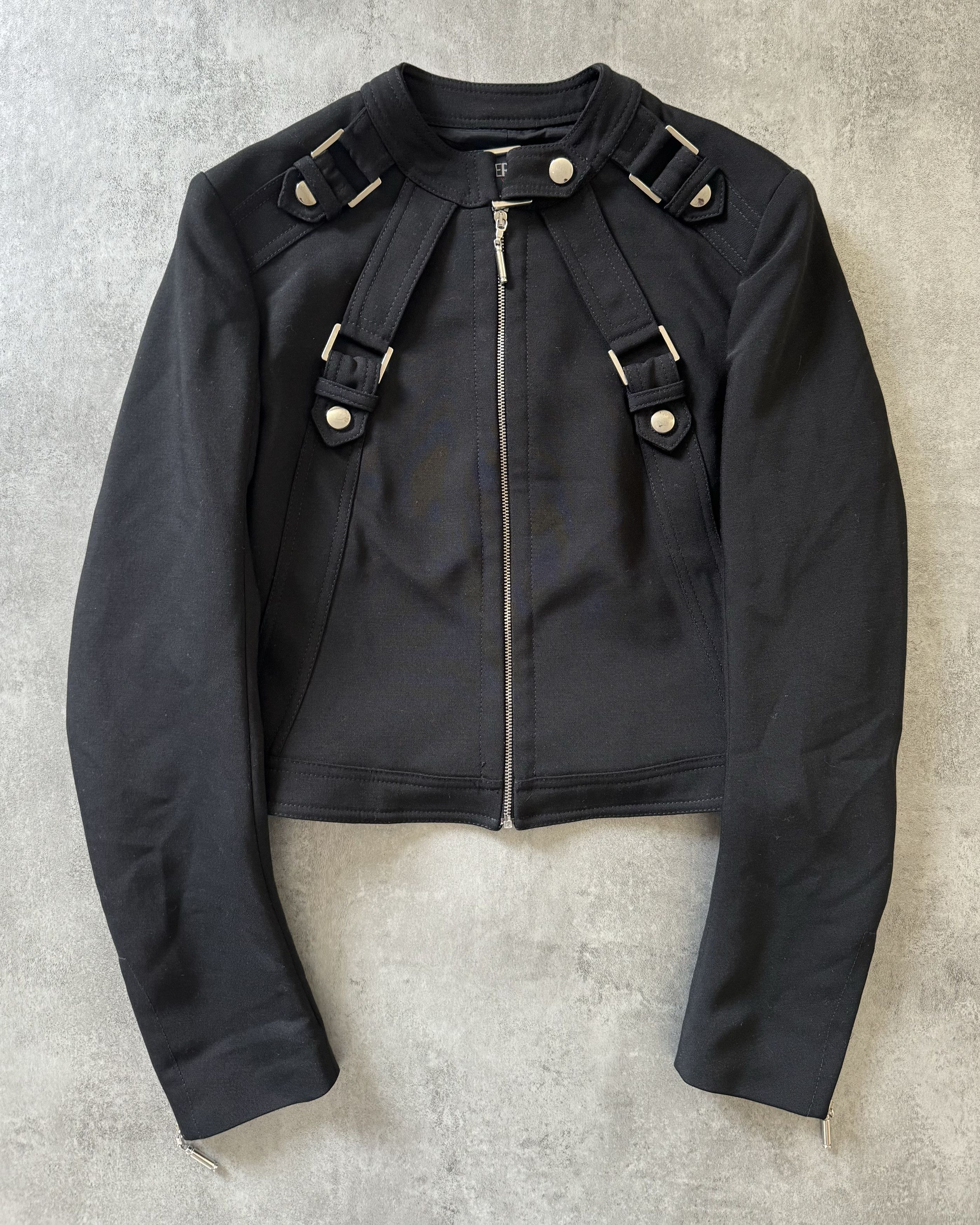 image of Archival Clothing x Versace Versus Strapped Bondage Pure Minimalist Jacket in Black, Women's (Size 