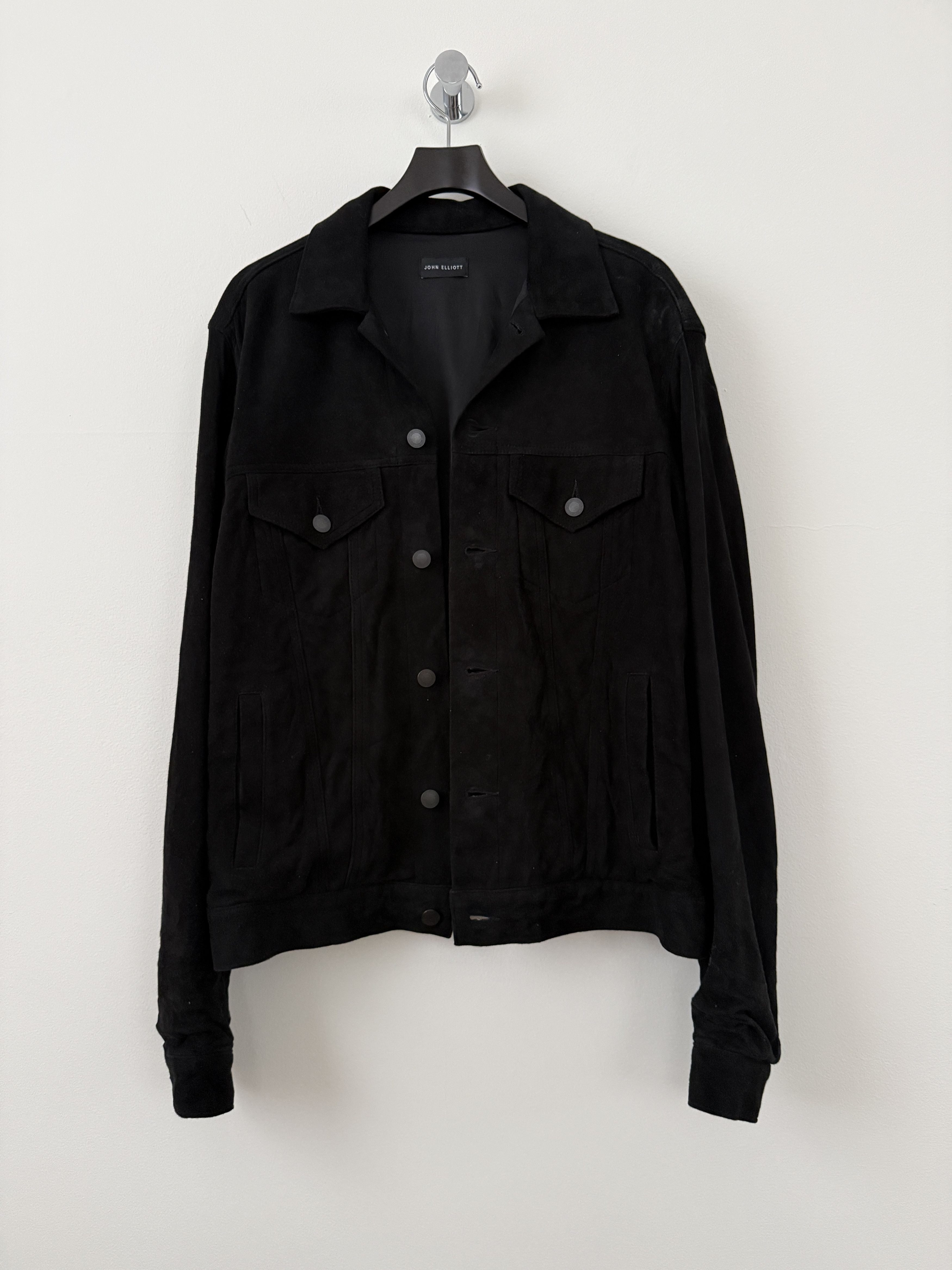 John Elliott Lamb Leather Trucker Jacket Size US L / EU 52-54 / 3 - 2 Thumbnail