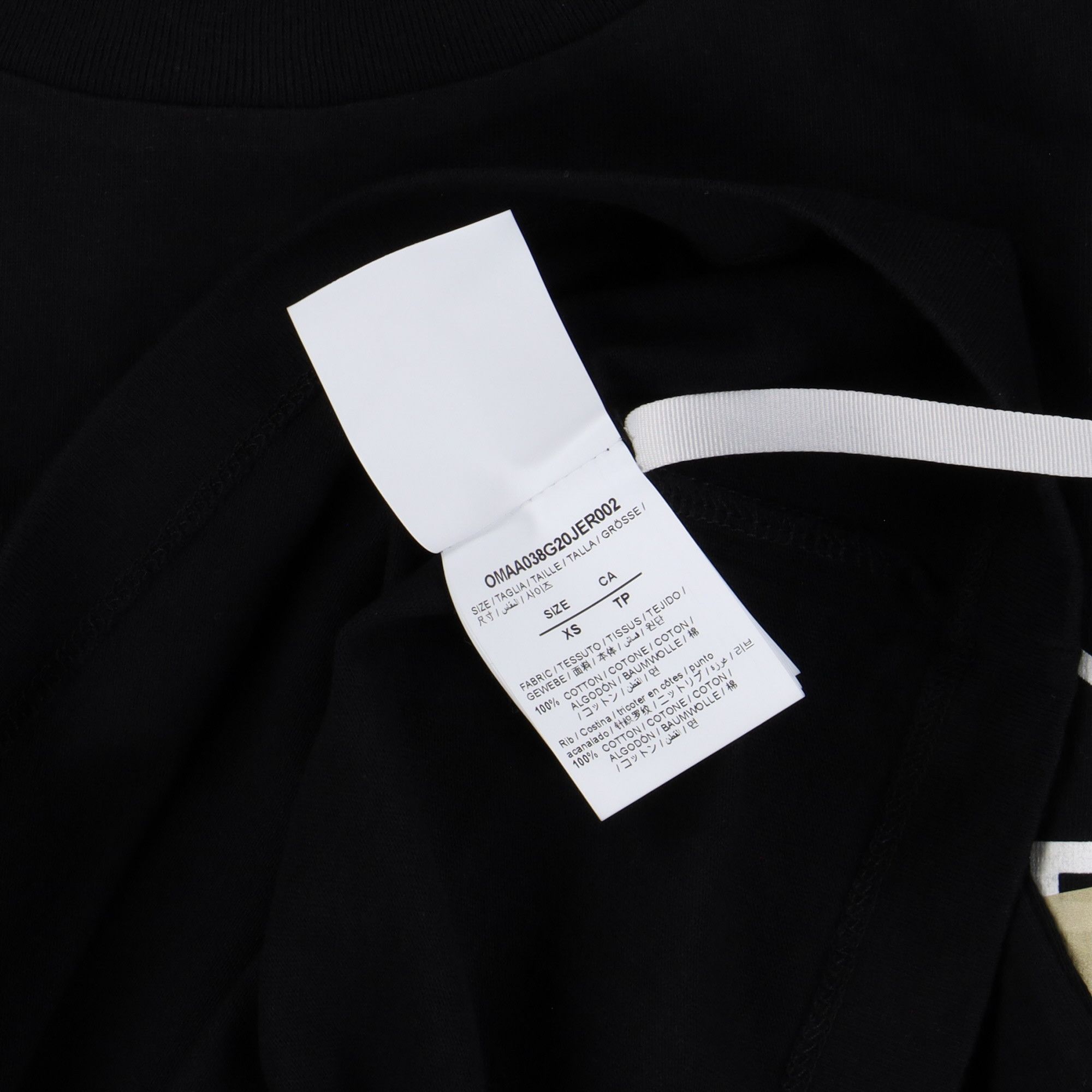 Off-White Black Tape Arrows Logo Oversized T-Shirt Size XS / US 0-2 / IT 36-38 - 7 Thumbnail