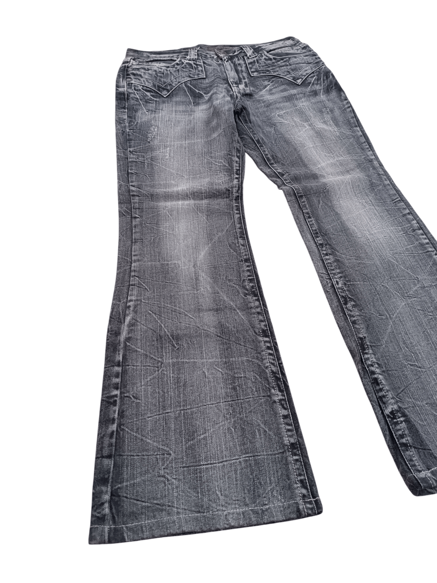 Japanese Brand FLARED 🔥 BLOW BY BLUE DISTRESSED WHISKERS FADED JEANS Size US 31 - 1 Thumbnail