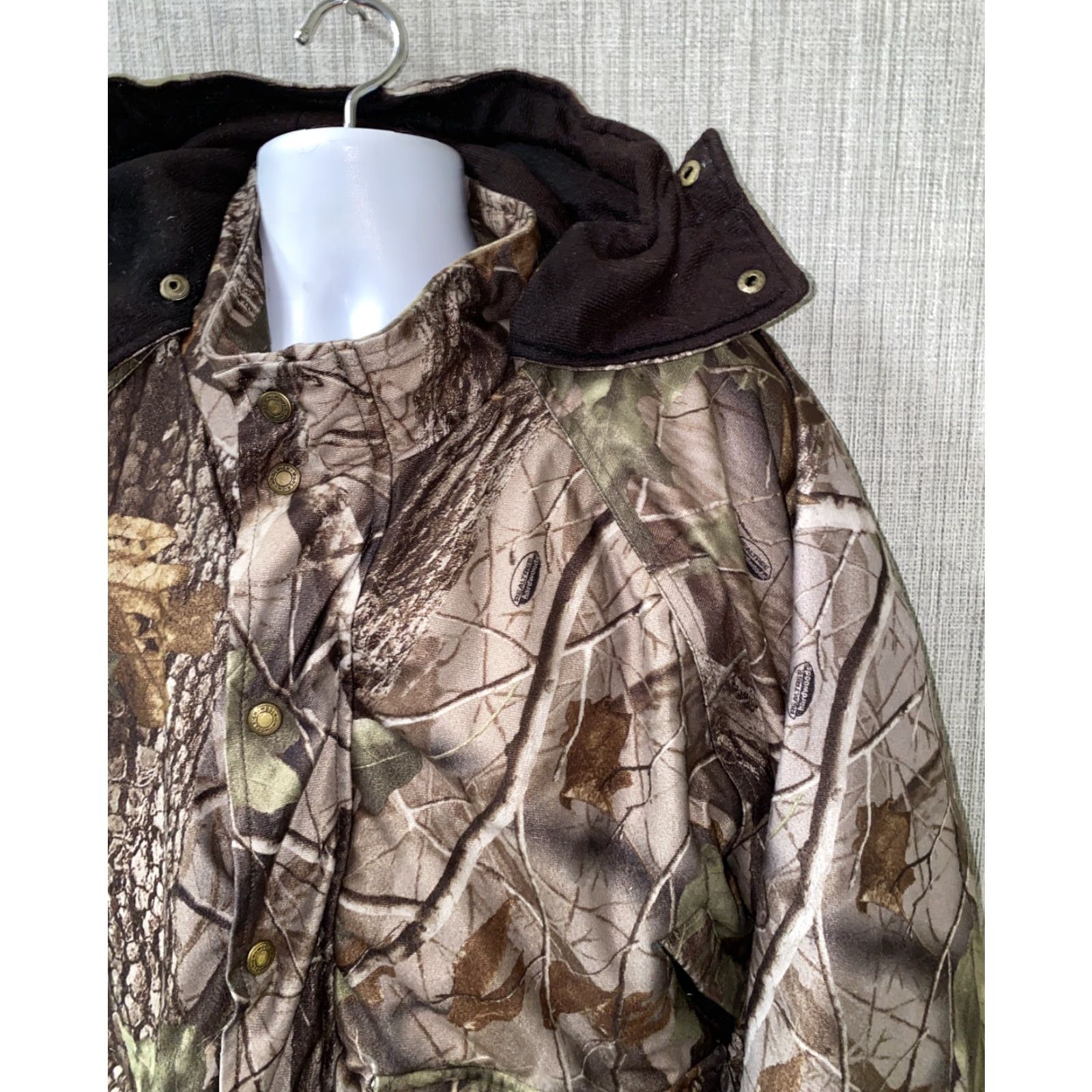 Vintage Woolrich Mens Green/Brown Camouflage Full Zip Hooded Jacket 30 In Armpit Regular 2XL Brown Size US XXL / EU 58 / 5 - 2 Thumbnail