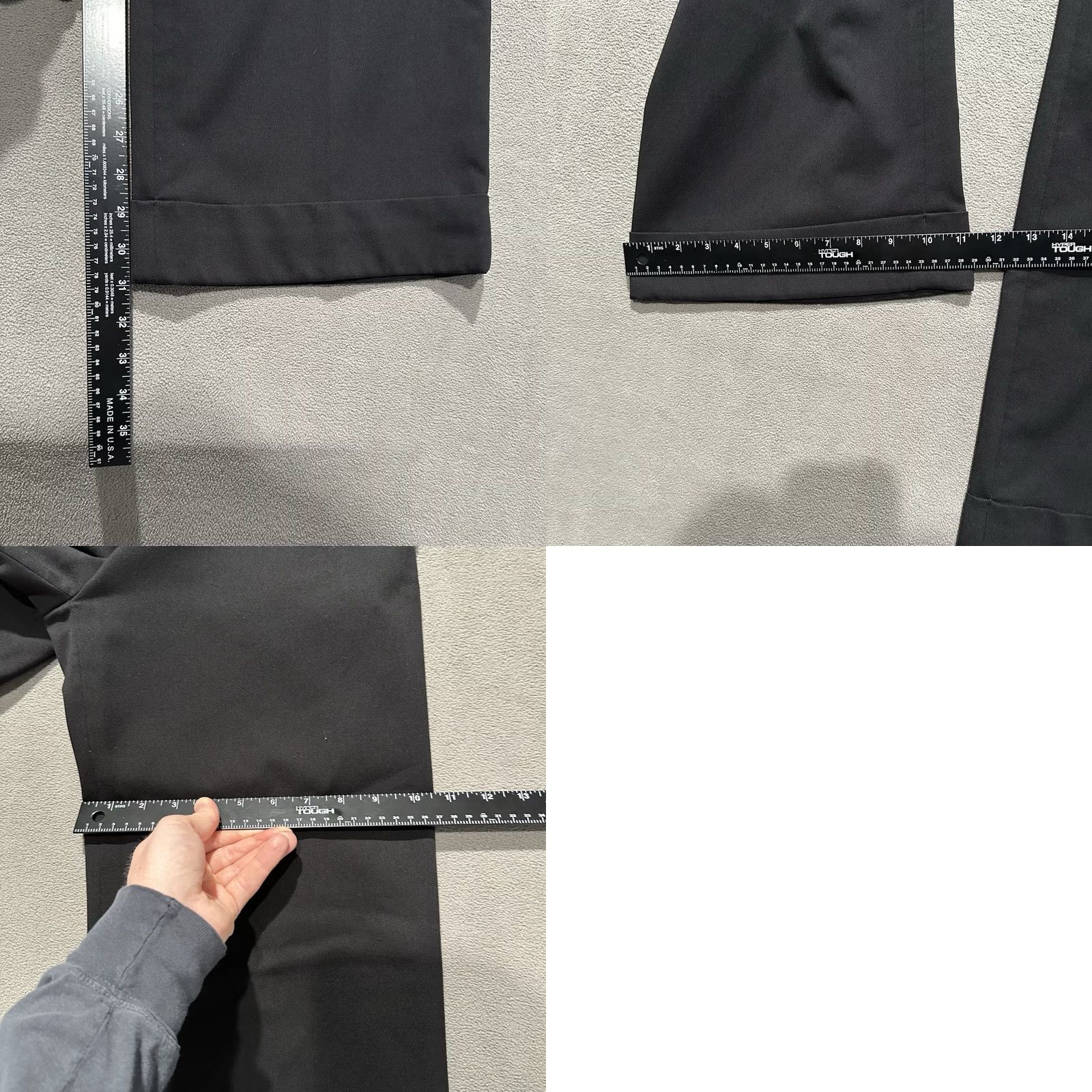 H&M H&M Black Wide Leg Pants Womens Size 4 Cuffed Relaxed Stretch Truser EUC Size 27" / US 4 / IT 40 - 9 Thumbnail