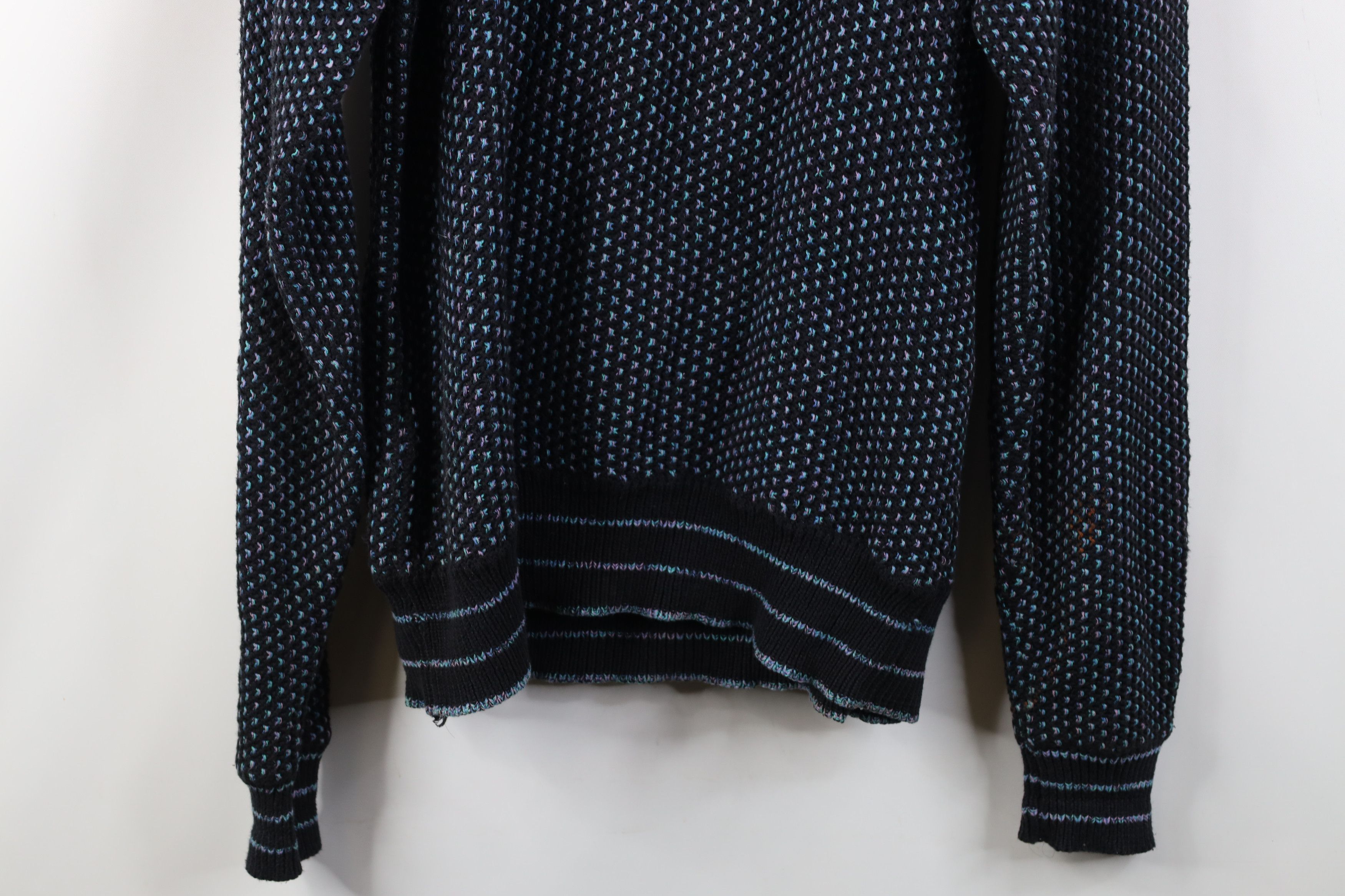 Vintage Vintage 90s Streetwear Fleck Thermal Ribbed Knit Sweater Size US L / EU 52-54 / 3 - 13 Thumbnail