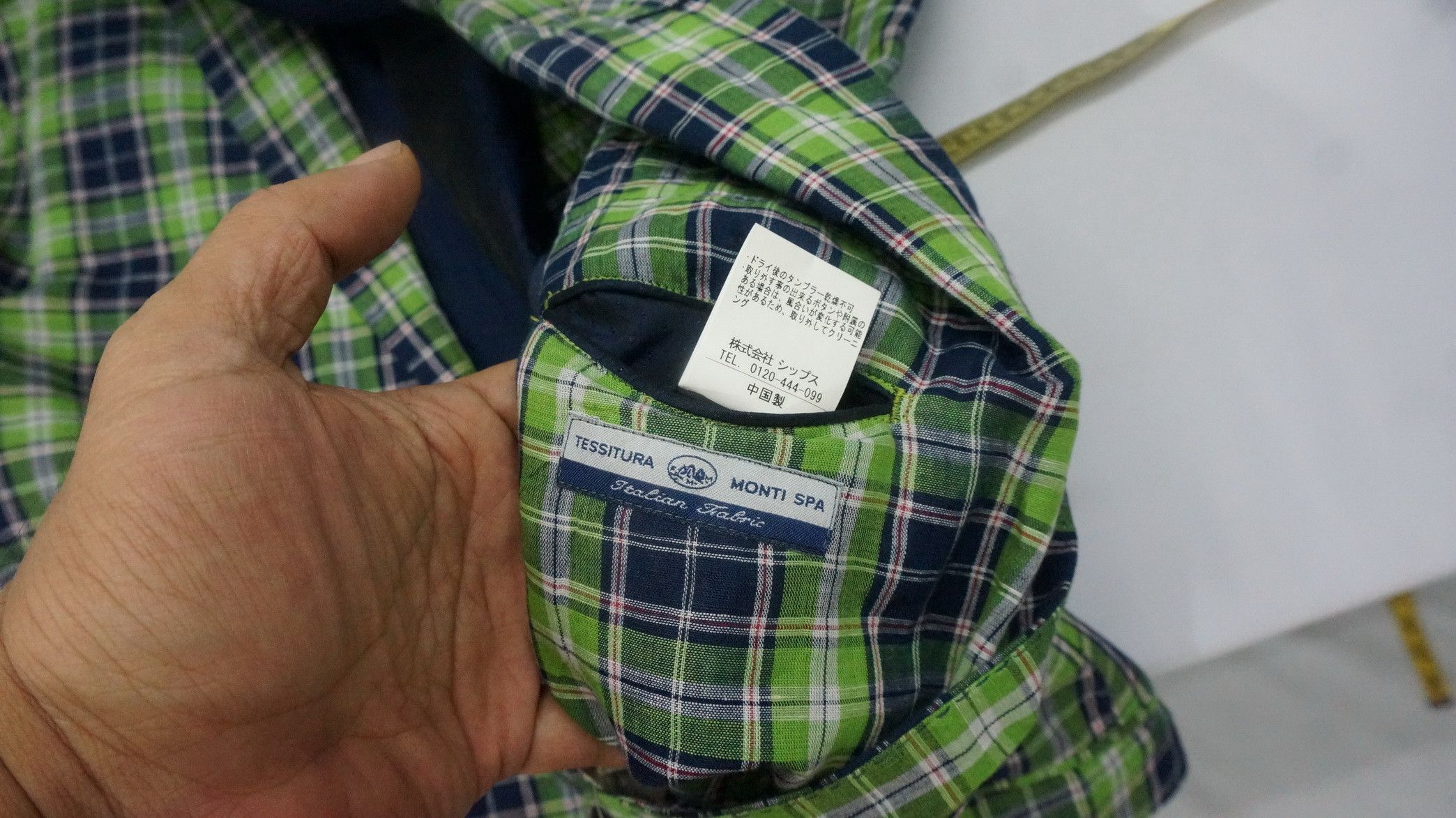 Japanese Brand Rare SHIPS Japan Tartan Light Blazer Production Sample Size 46R - 14 Thumbnail