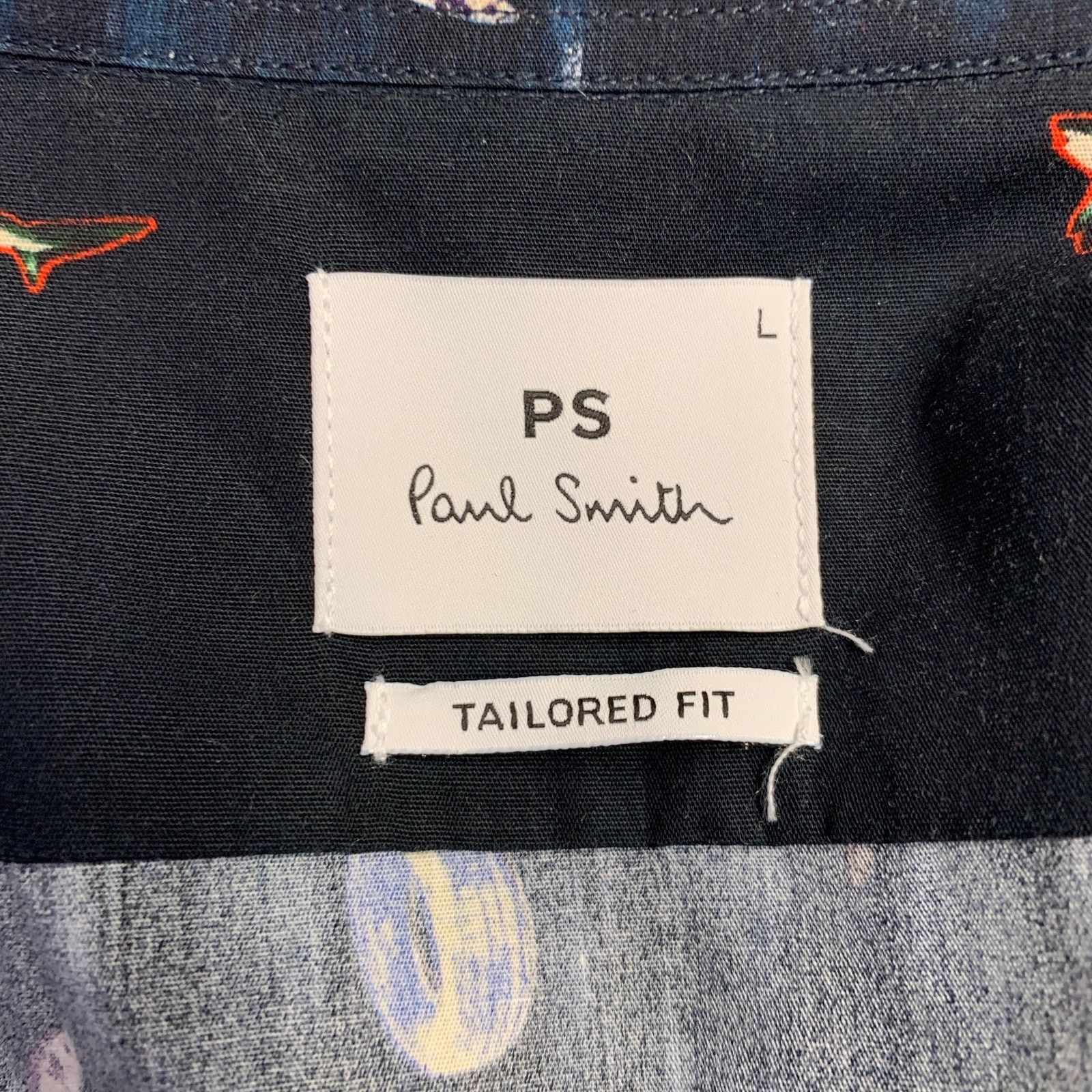 Paul Smith Size L Black Multi Color Graphic Cotton Long Sleeve Shirt Size US L / EU 52-54 / 3 - 5 Thumbnail