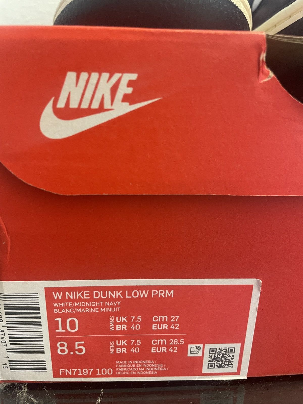Nike × Vintage Nike Dunk Low PRM (Vintage Navy) Size US 10 / IT 40 - 7 Thumbnail