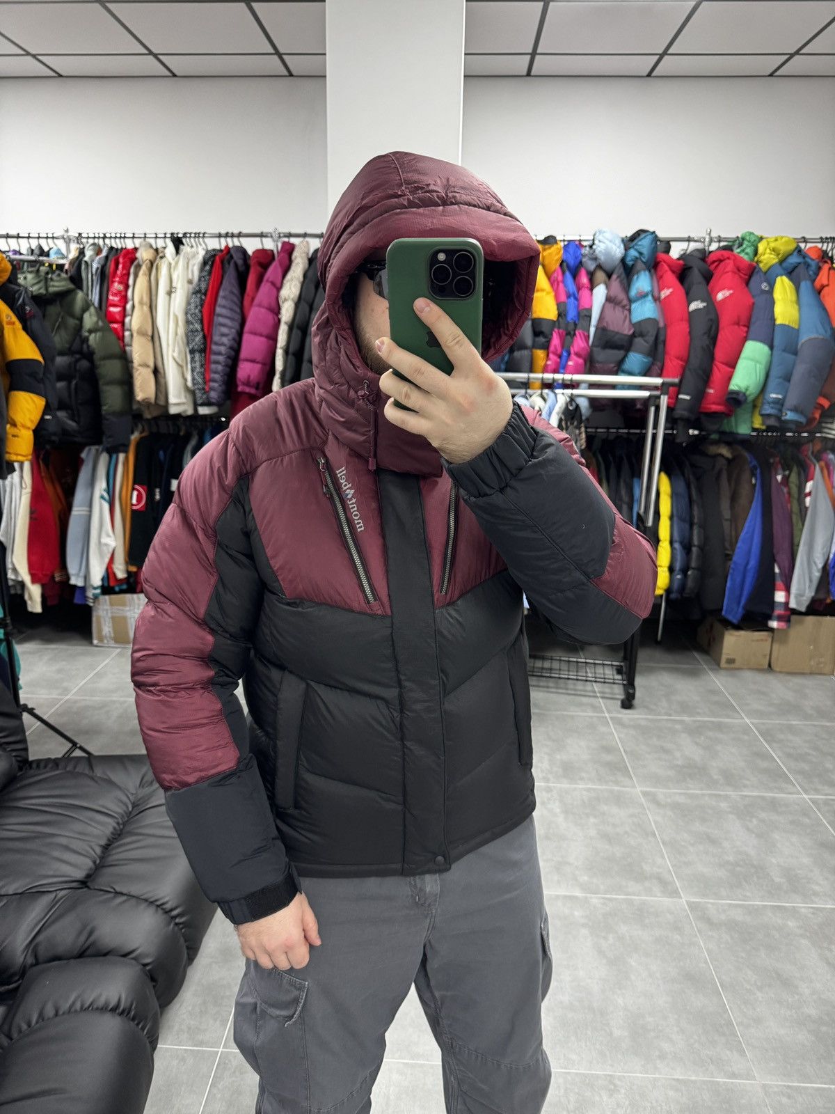 Montbell Montbell Multi Pocket Puffer Down Jacket Men Dark Red Size L Size US L / EU 52-54 / 3 - 2 Thumbnail