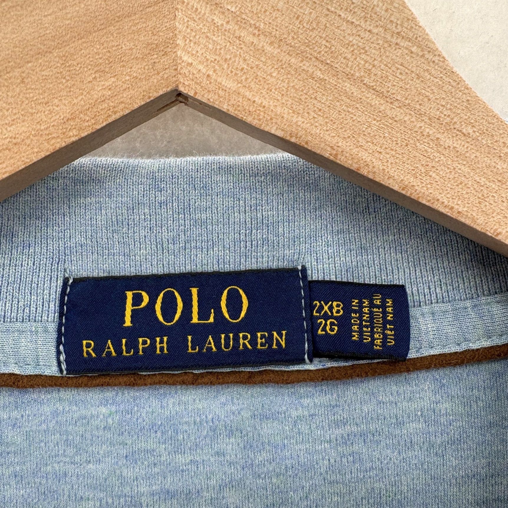 Polo Ralph Lauren Polo Ralph Lauren Polo Shirt Mens Big 2X Blue Long Sleeve Cotton Polo Shirt Big & Tall Mens Blue Polo Shirt Size US XXL / EU 58 / 5 - 4 Thumbnail