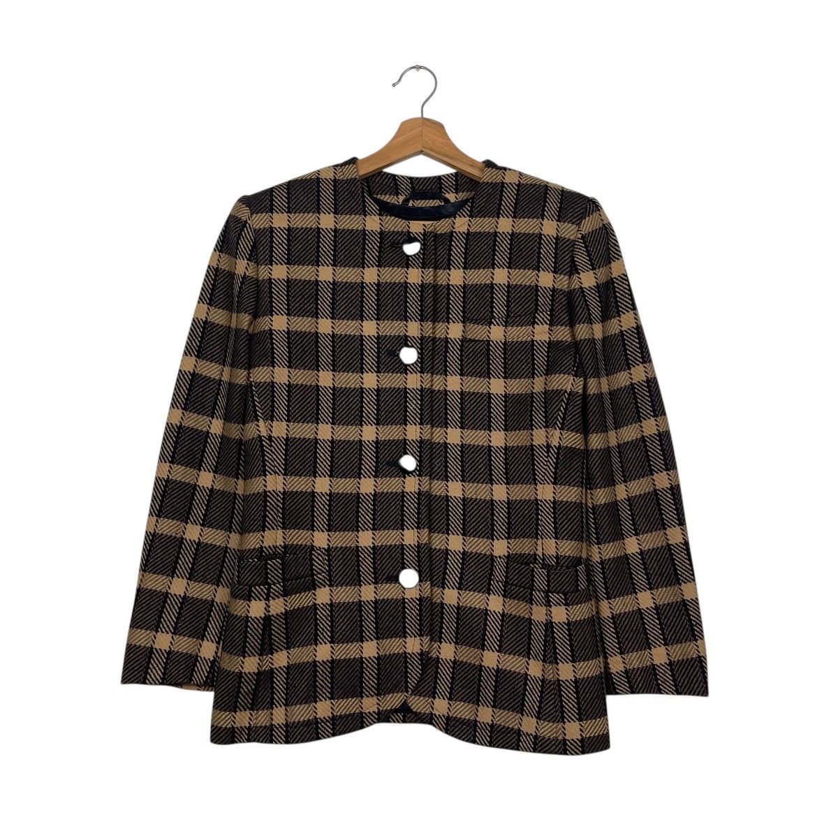 Aquascutum Vintage Aquacustum Check Button Jacket Size M / US 6-8 / IT 42-44 - 1 Thumbnail