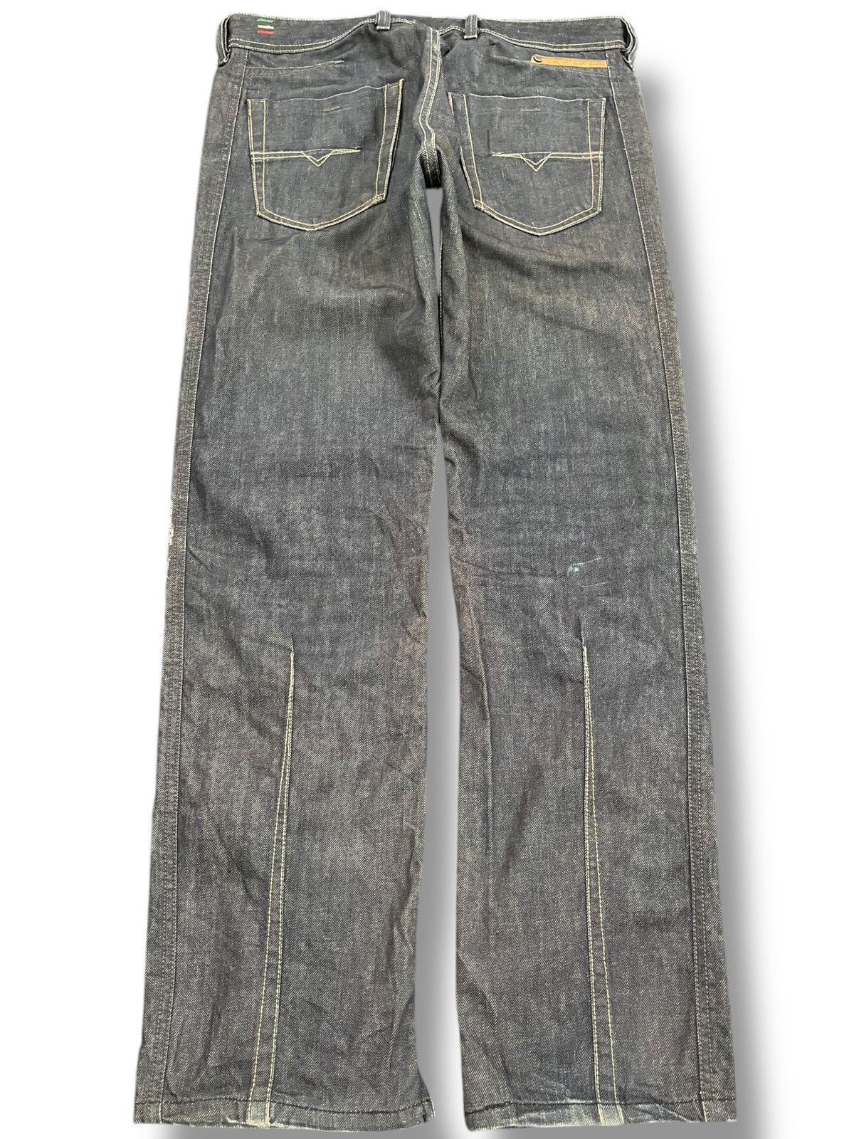 Diesel × Diesel Black Gold Vintage Diesel Dughan Punk AvantGarde Denim Size US 33 - 6 Thumbnail