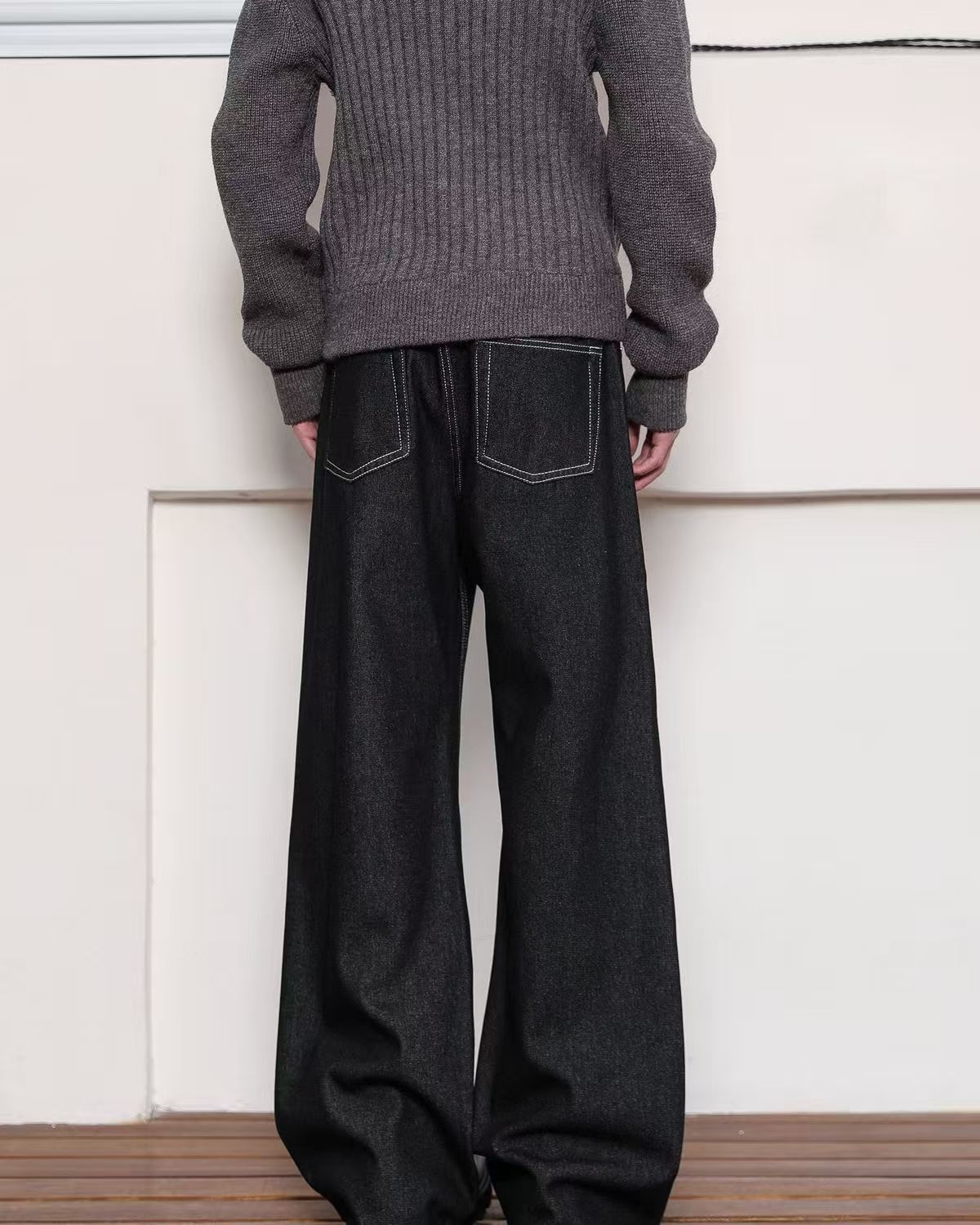 Jean Black men's loose straight cargo jeans y2k Size US 32 / EU 48 - 4 Thumbnail