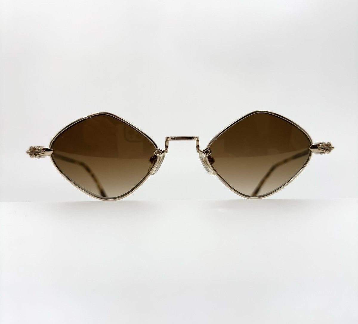 Chrome Hearts Chrome Hearts Diamand Dog Brown-Gold Sunglasses Size ONE SIZE - 1 Thumbnail