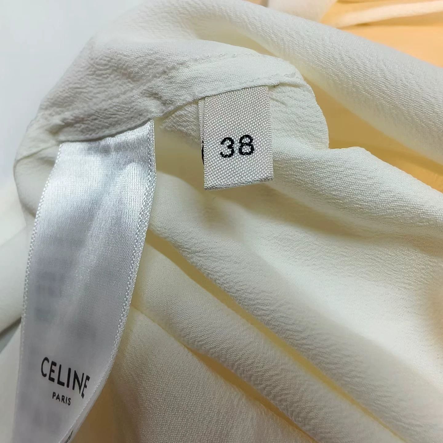 Celine Celine beige shirt with gold buttons Size XS / US 0-2 / IT 36-38 - 4 Thumbnail