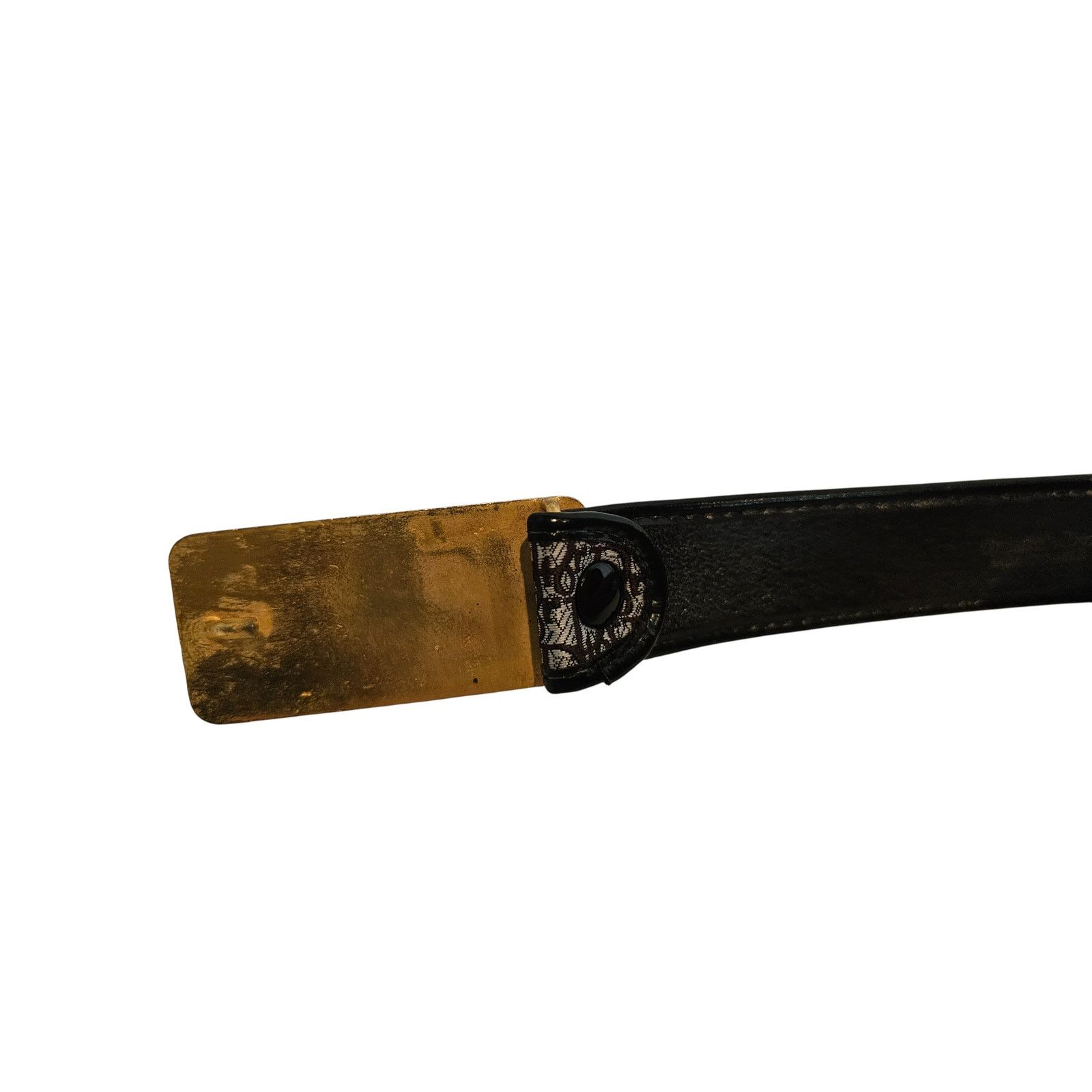 Dior Christian Dior Vintage Women's Belt in Brown Leather/Canvas Size ONE SIZE - 4 Thumbnail