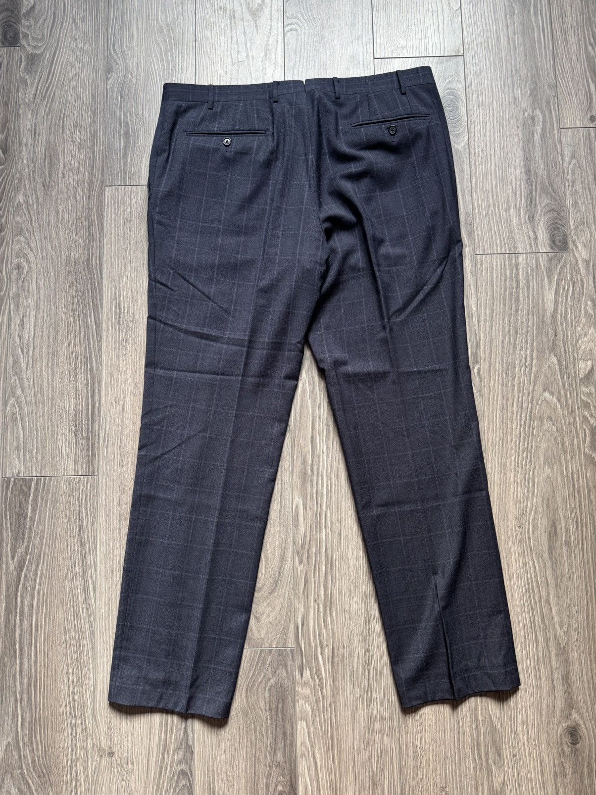 Corneliani Corneliani Dark Blue Wool Windowpane Two-Piece Suit 54R Size 54R - 20 Thumbnail