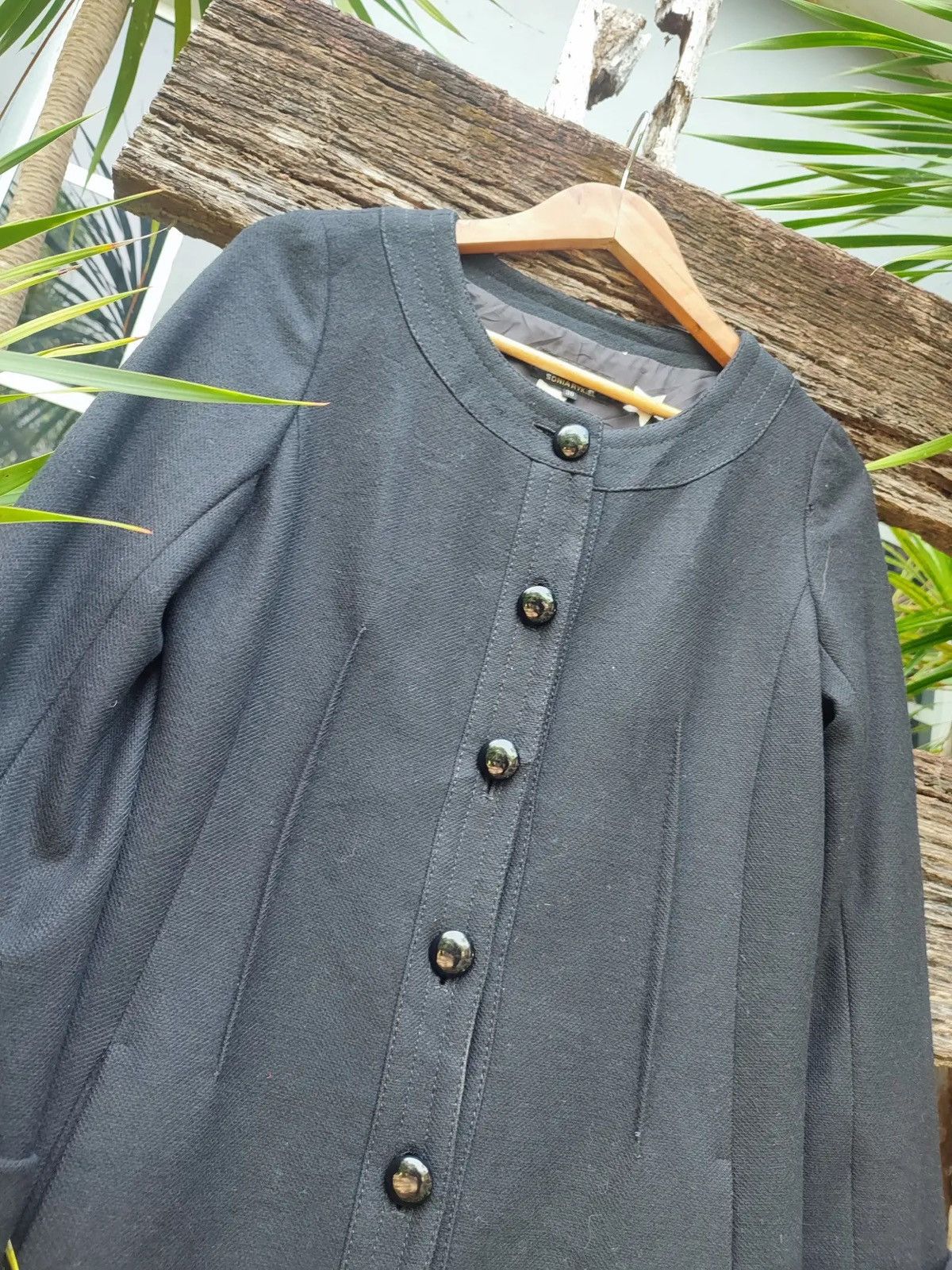 Sonia Rykiel Sonia Rykiel Wool Blend Star-Lined Coat – Made in France Size S / US 4 / IT 40 - 2 Thumbnail