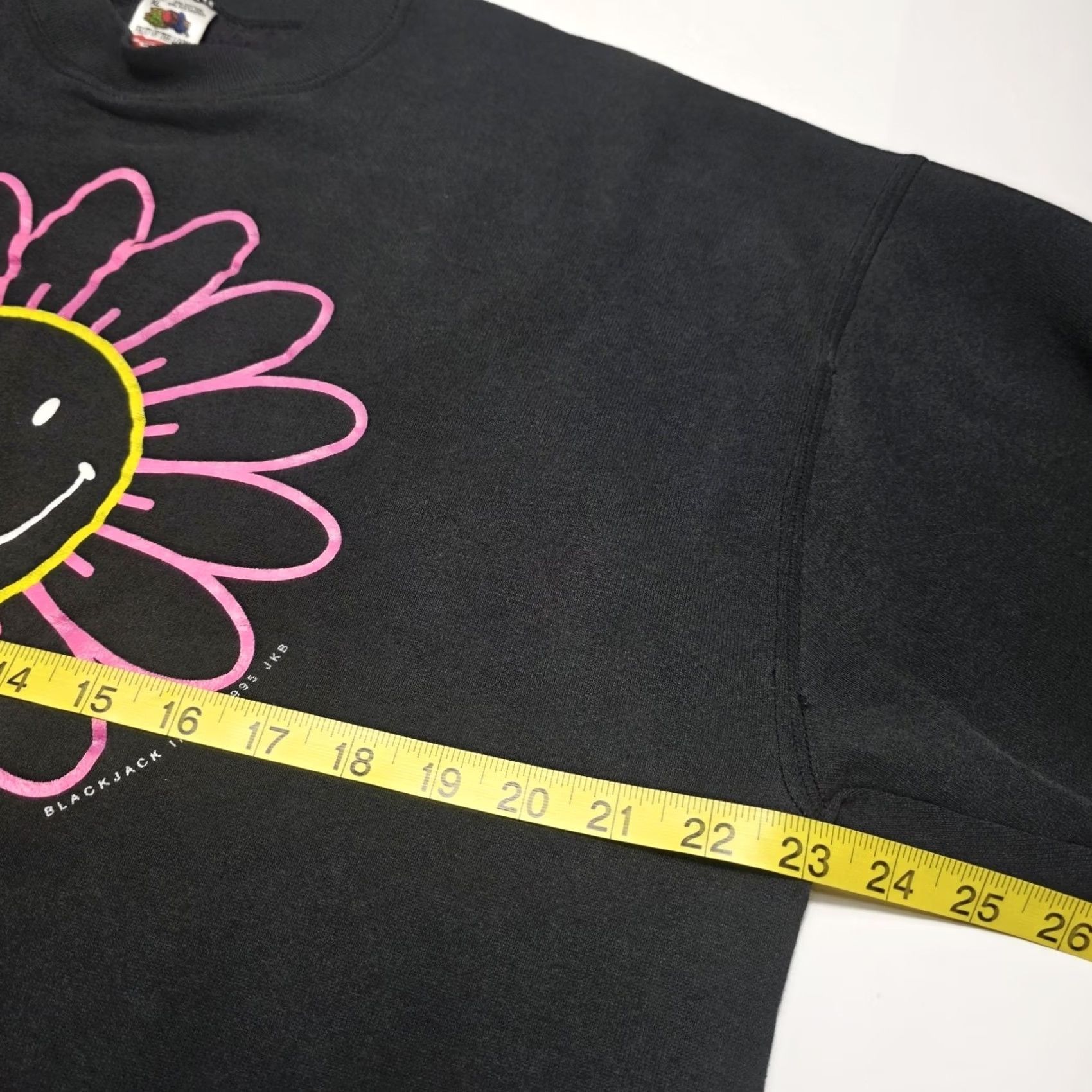 Fruit Of The Loom VINTAGE Flower Graphic Jim Benton Sweatshirt 1995 Adult XL Faded USA Sweatshirt Size US XL / EU 56 / 4 - 6 Thumbnail