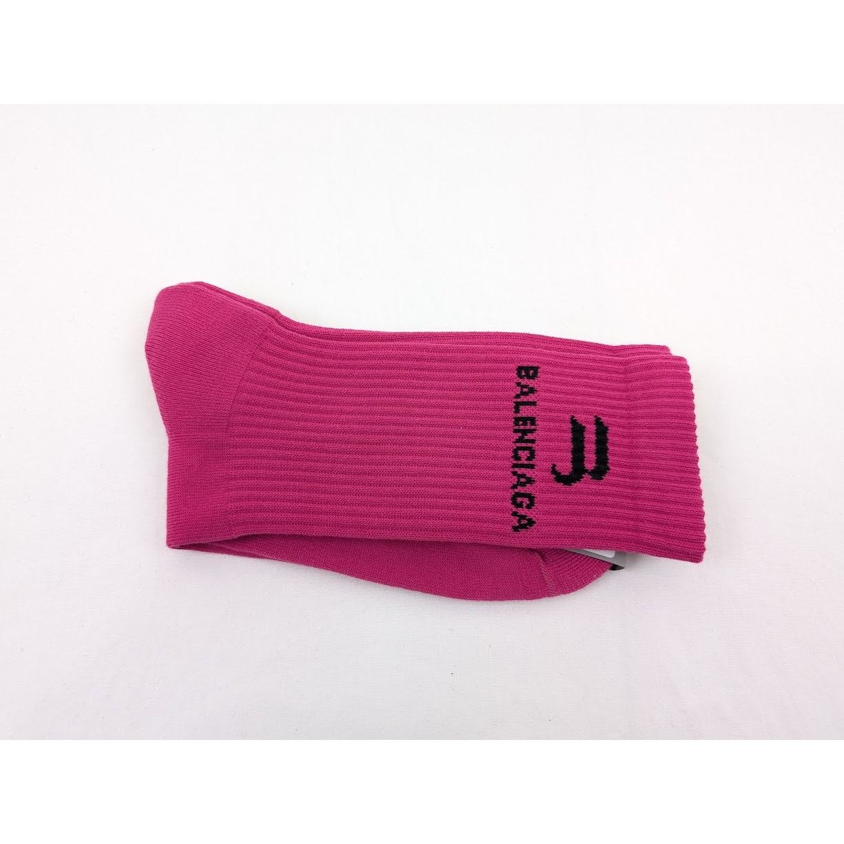 Balenciaga o1rshd1 Q: 2 / Size: L / B Tennis Sporty Socks in Pink Size ONE SIZE - 6 Thumbnail