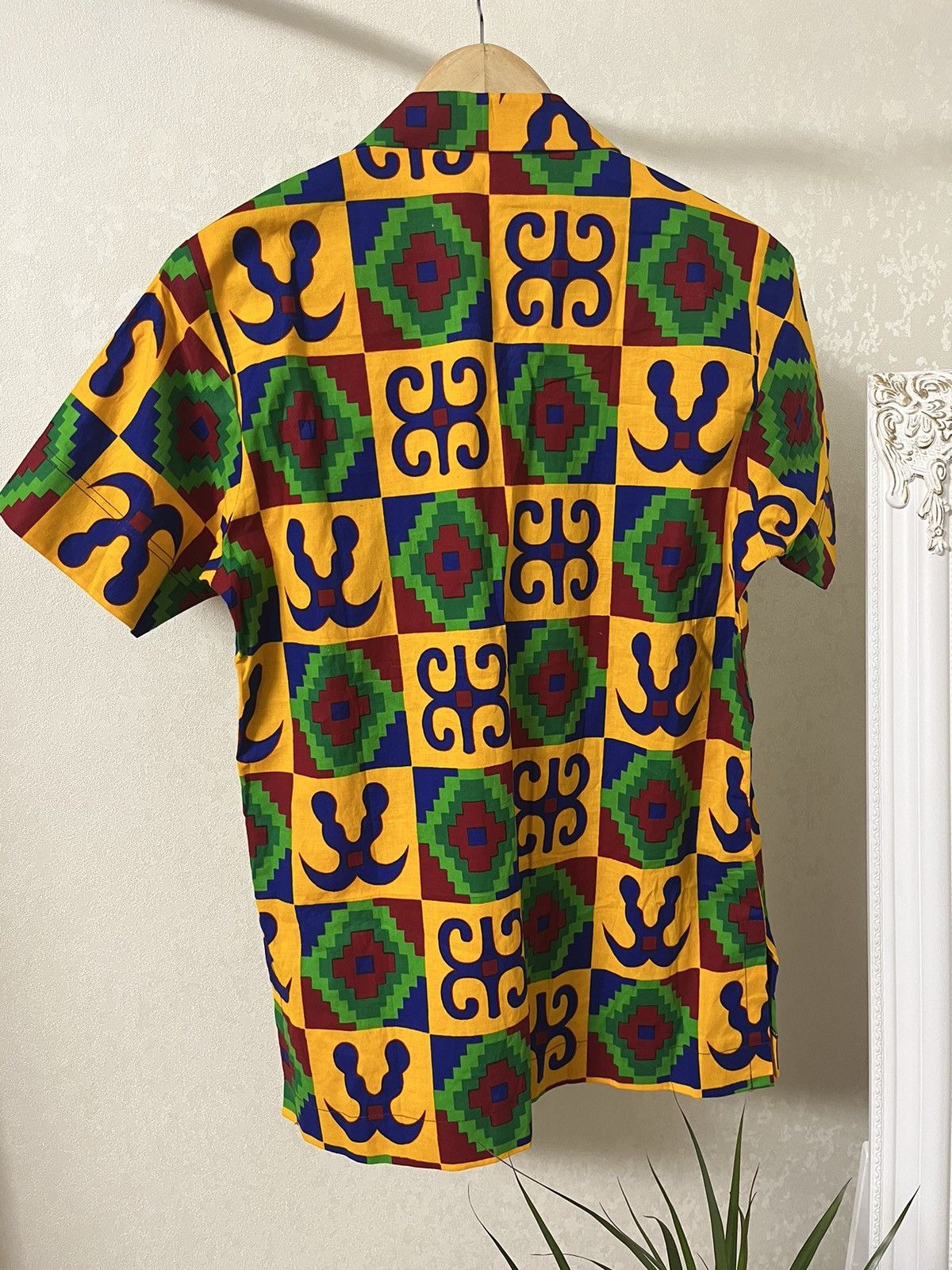 Vintage Crazy Design African Kimono Vintage y2k Shirt Size US M / EU 48-50 / 2 - 2 Thumbnail