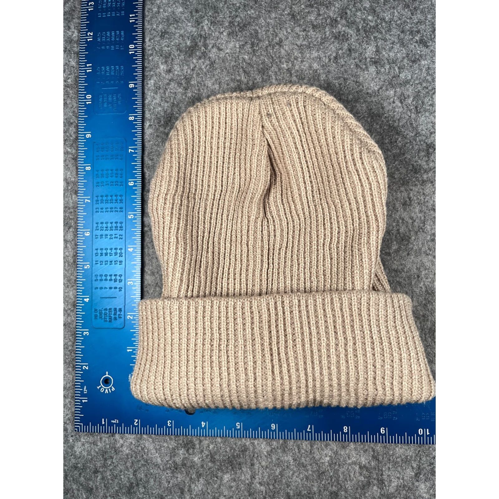 Vintage Beannie Toque Adult One Size Beige Knit 100% Acrylic Embroidered Cuffed Hat/Cap Unbranded Unisex Adults Beanie Size ONE SIZE - 3 Thumbnail