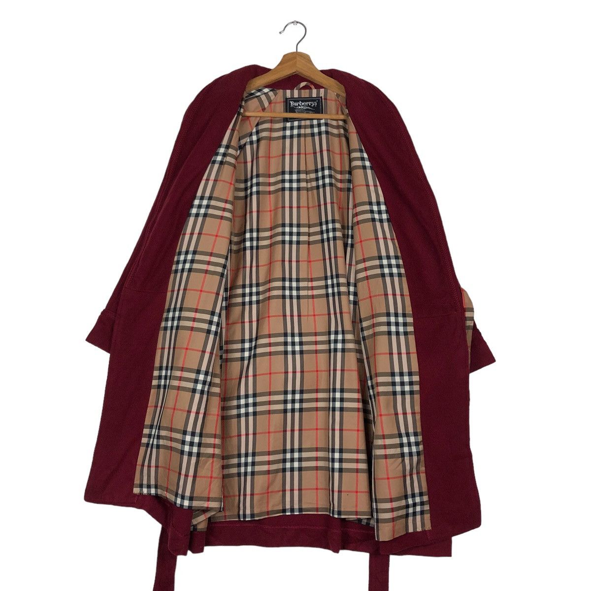 Burberry 🔥Vintage Burberrys Long Jacket Bath Robe Nova Check Lining Size US M / EU 48-50 / 2 - 13 Thumbnail