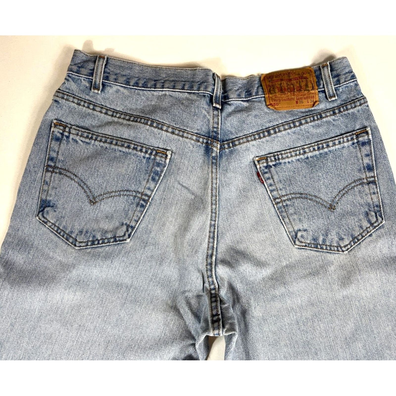 Levi's Levi's 550 Jeans Relaxed Fit Denim Blue 34x33 5-Pocket Vintage Made in USA Mens jeans Size US 34 / EU 50 - 5 Thumbnail