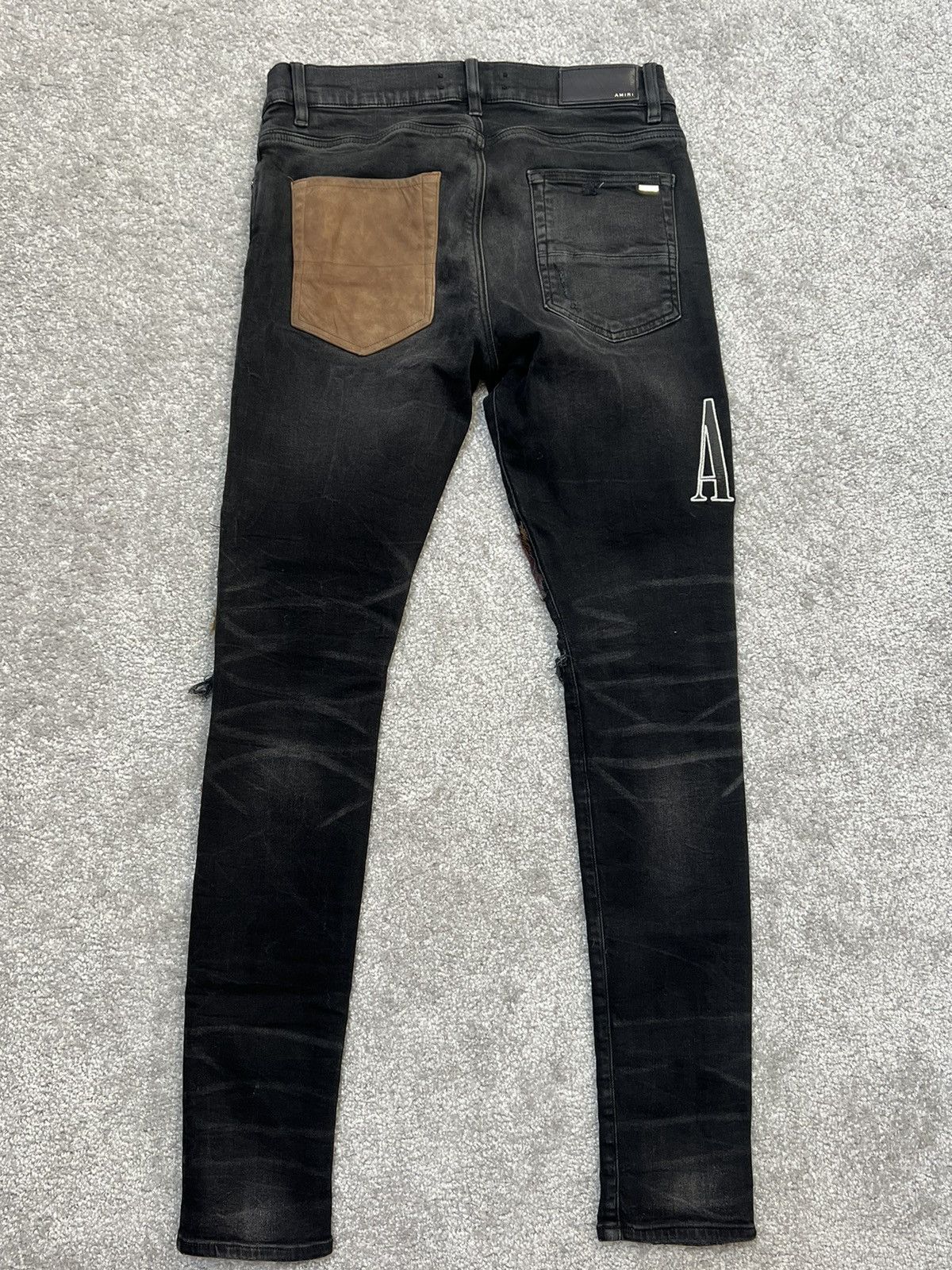 Amiri Amiri Grunge Destroyed Spliced Patch Mx-1 Jeans Size 31 Size US 31 - 7 Thumbnail