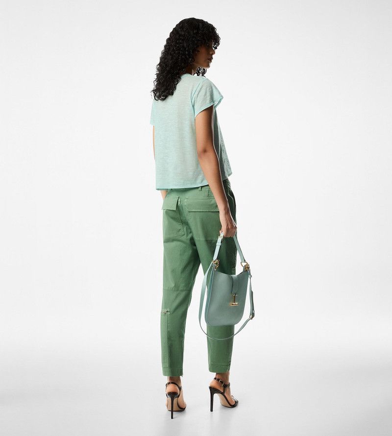 Tom Ford o1sndg0526 TSJ567 Logo-plaque Jersey T-Shirt in Light Blue Size XXS / US 00 / IT 34 - 3 Thumbnail