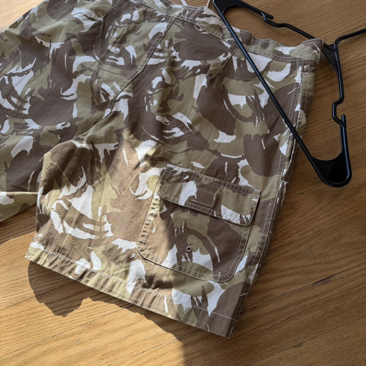 A.P.C. A.P.C. Camouflage Cotton Twill Drawstring Shorts Size US 38 / EU 54 - 8 Thumbnail