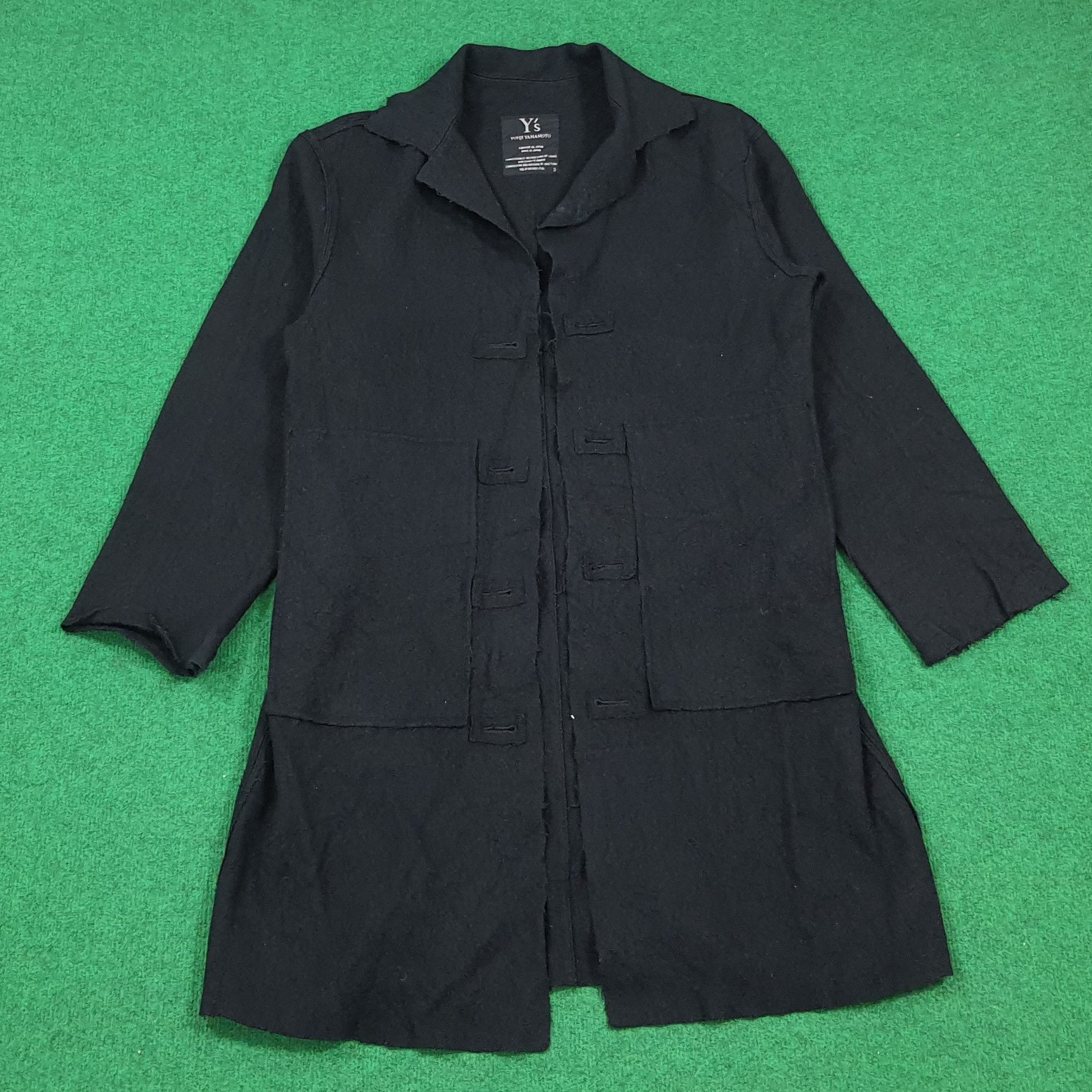 Y's Yohji Yamamoto Y's Longline Blazer Wool Linen Cardigan Size US M / EU 48-50 / 2 - 1 Thumbnail