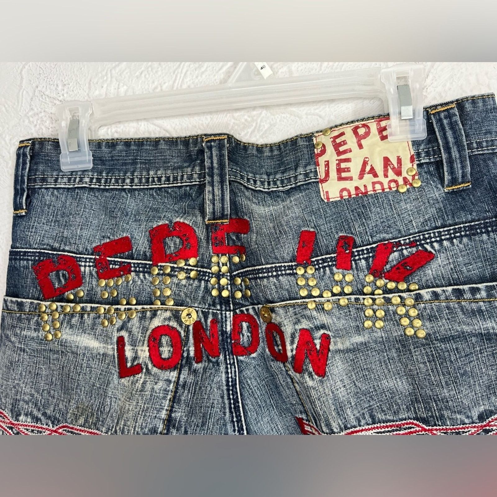 Pepe Jeans Vintage Pepe Jeans London 32x32 Embroidered Baggy 90’s RARE Size US 32 / EU 48 - 4 Thumbnail