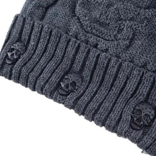 Designer Knitted Skull Beanies Size ONE SIZE - 3 Thumbnail