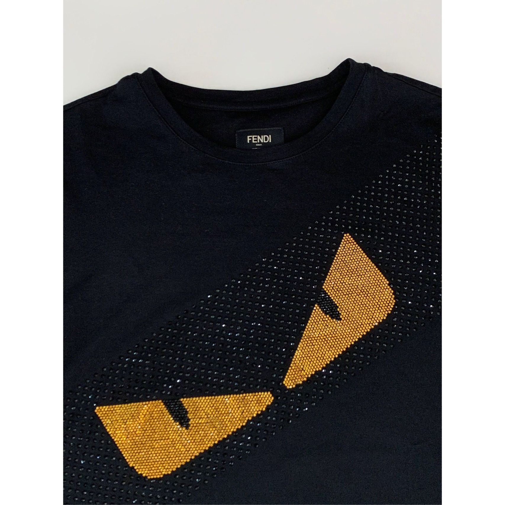 Fendi Fendi Roma Little Monster Slant Eye Short Sleeve T-Shirt Bla Size XS / US 0-2 / IT 36-38 - 6 Thumbnail