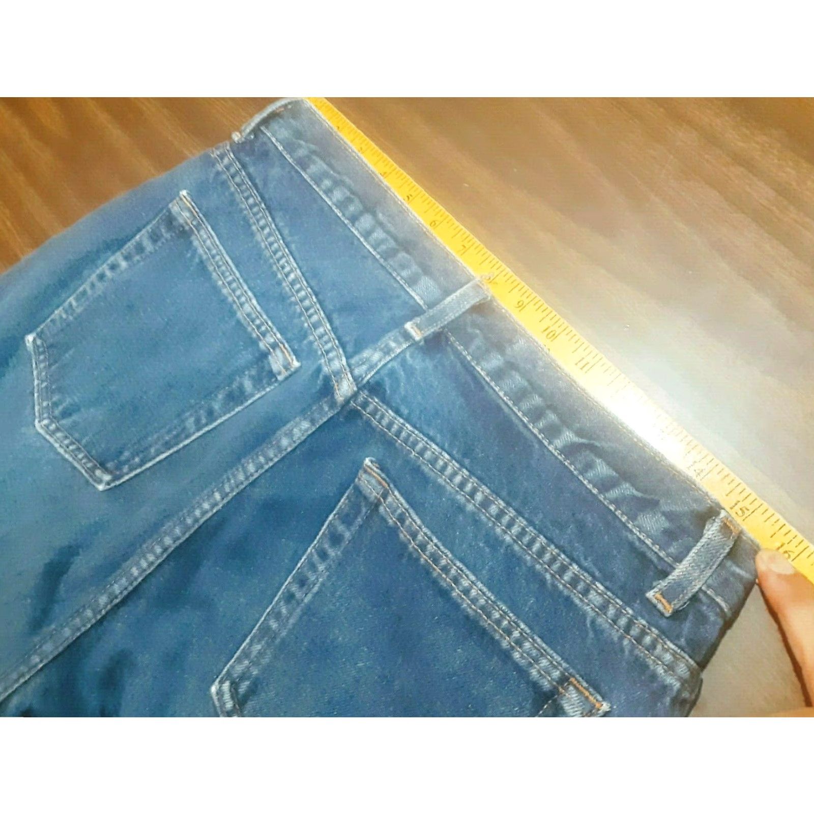 Gap VINTAGE Gap 90s Rocker High Rise Mom Jeans 10 Regular Blue Bootcut Made in USA Size 29" - 7 Thumbnail