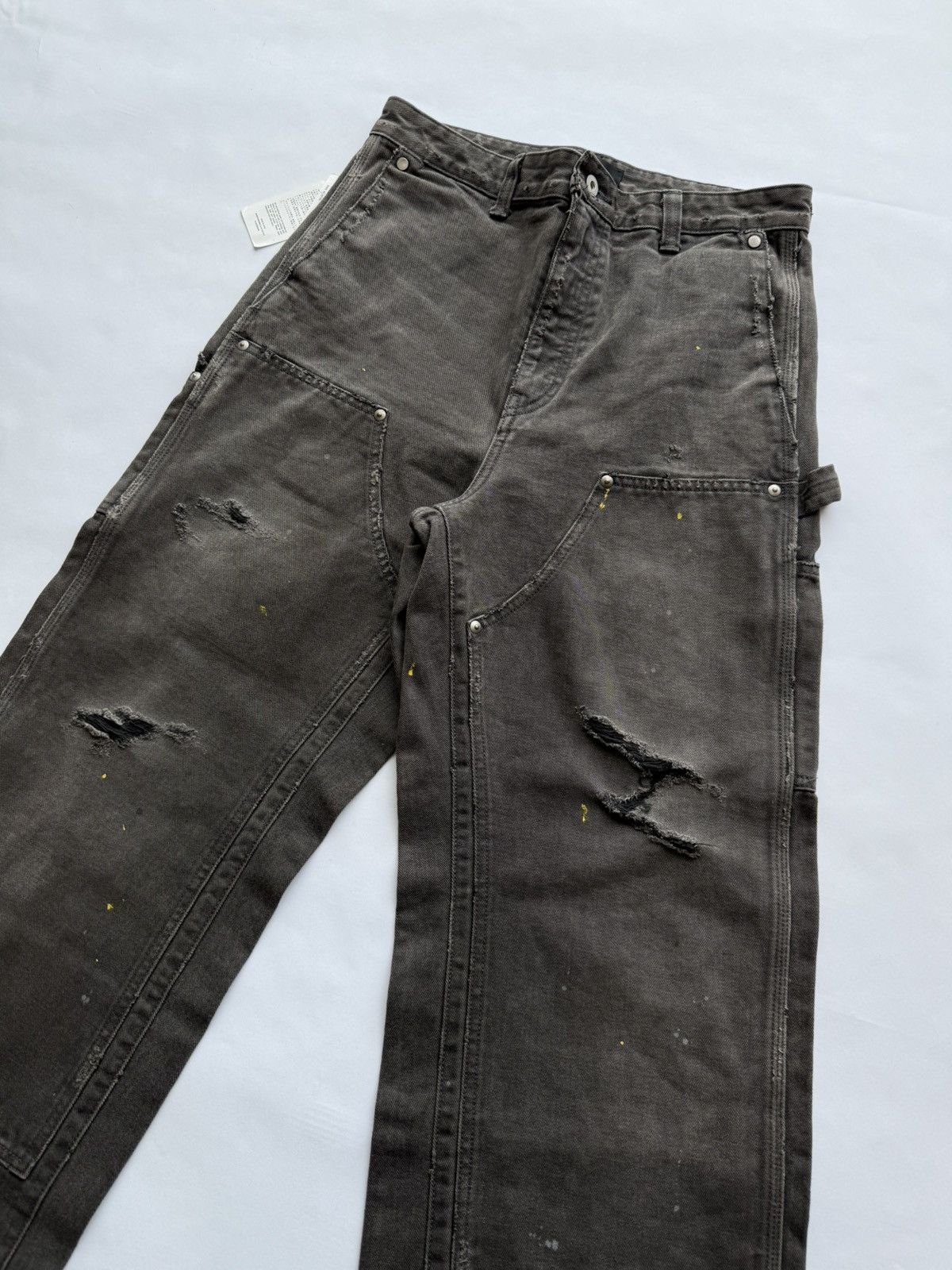 Vuja De VUJDAE GUNTHER DESTROYED DOUBLE-KNEE PANTS IN BRUSHED Size US 32 / EU 48 - 2 Thumbnail