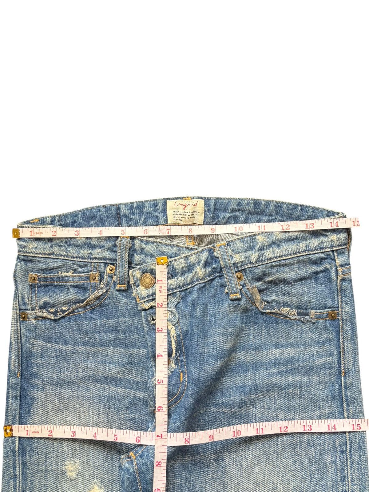 Edwin Vintage Ungrid Mark Styler Selvedge Distress Jeans Size 29" - 6 Thumbnail
