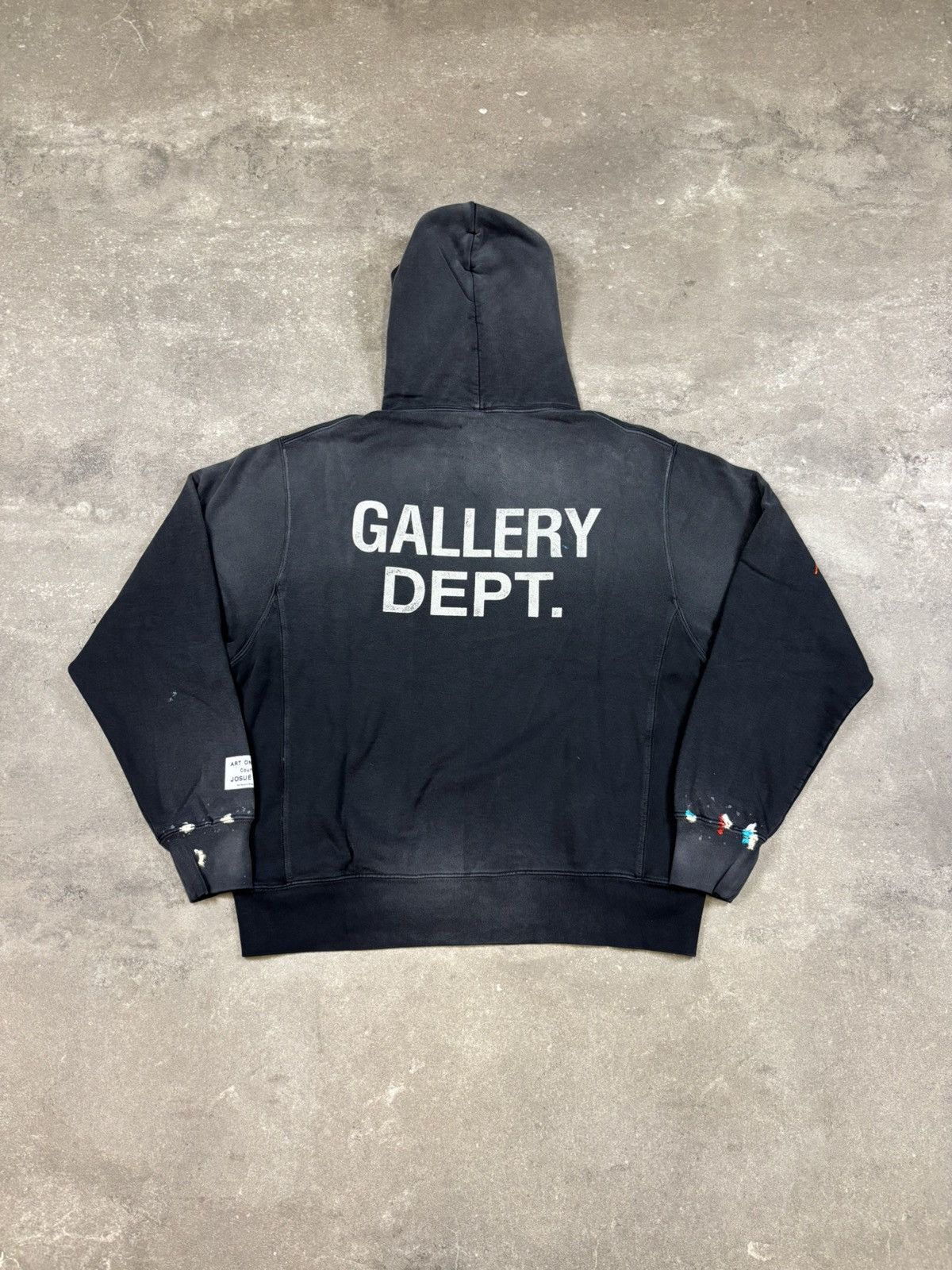 Gallery Dept. Gallery Dept Paint Logo Hoodie, Washed Black Size US L / EU 52-54 / 3 - 2 Thumbnail