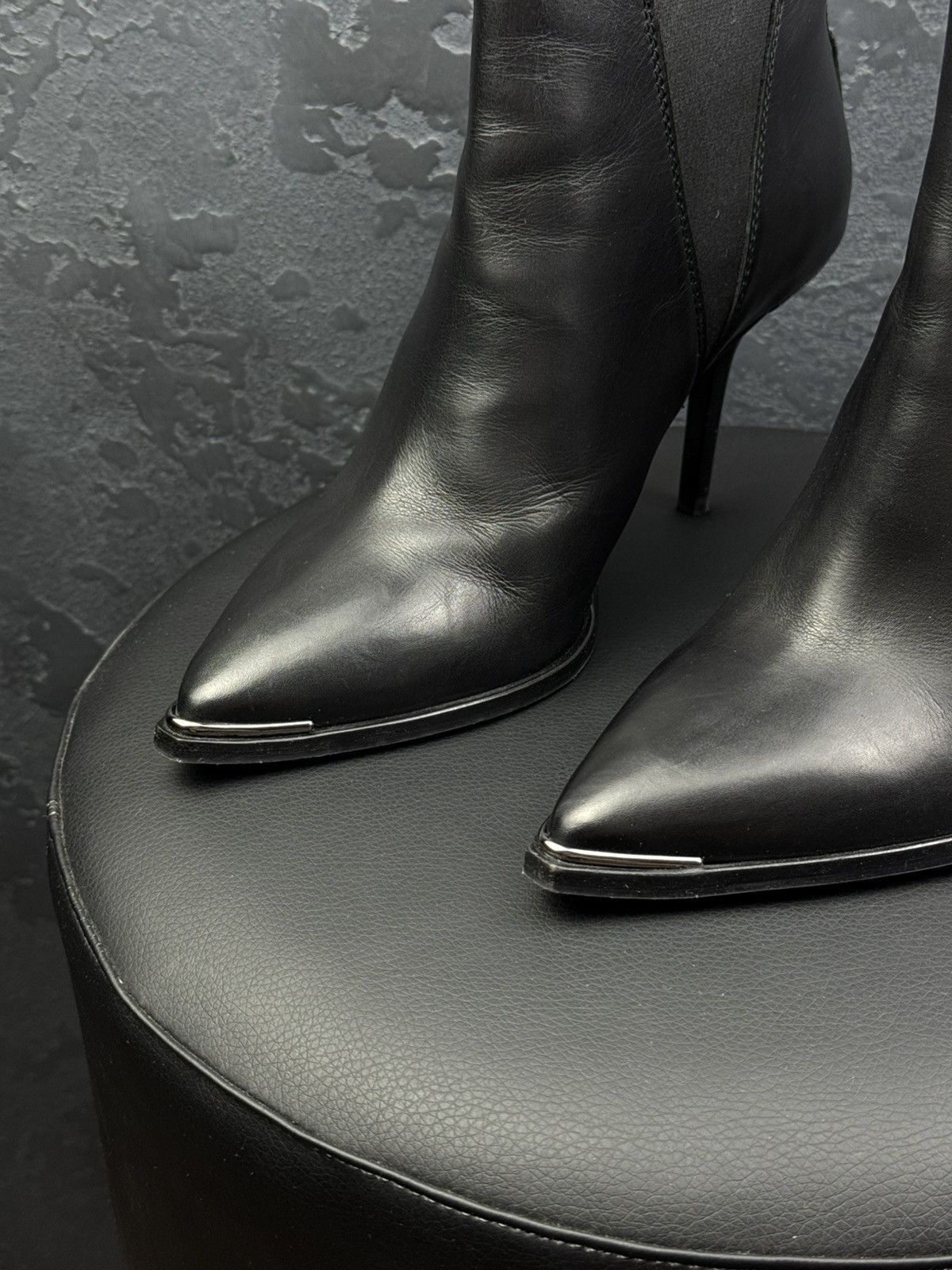 Acne Studios Acne Studio Jemma Women’s Leather Black Stiletto Heel Bootie Size US 8 / IT 38 - 3 Thumbnail